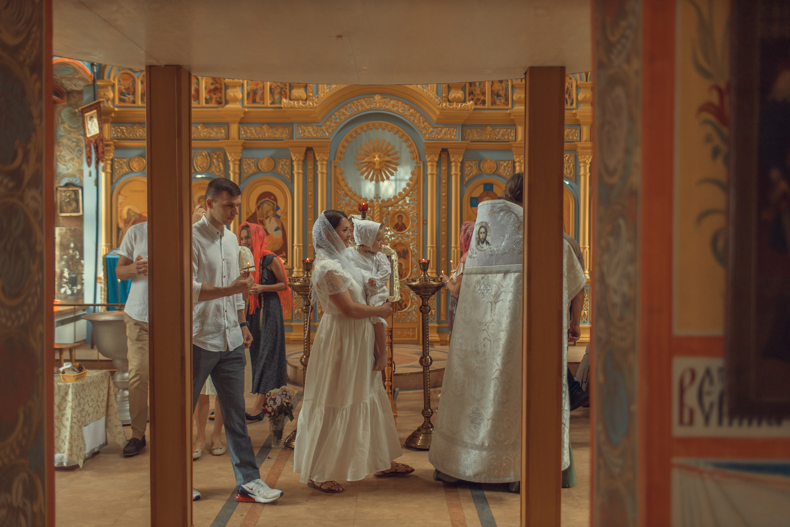 Крещение Аделины, церковь Рождества Пресвятой Богородицы в Григорьевском. Главная