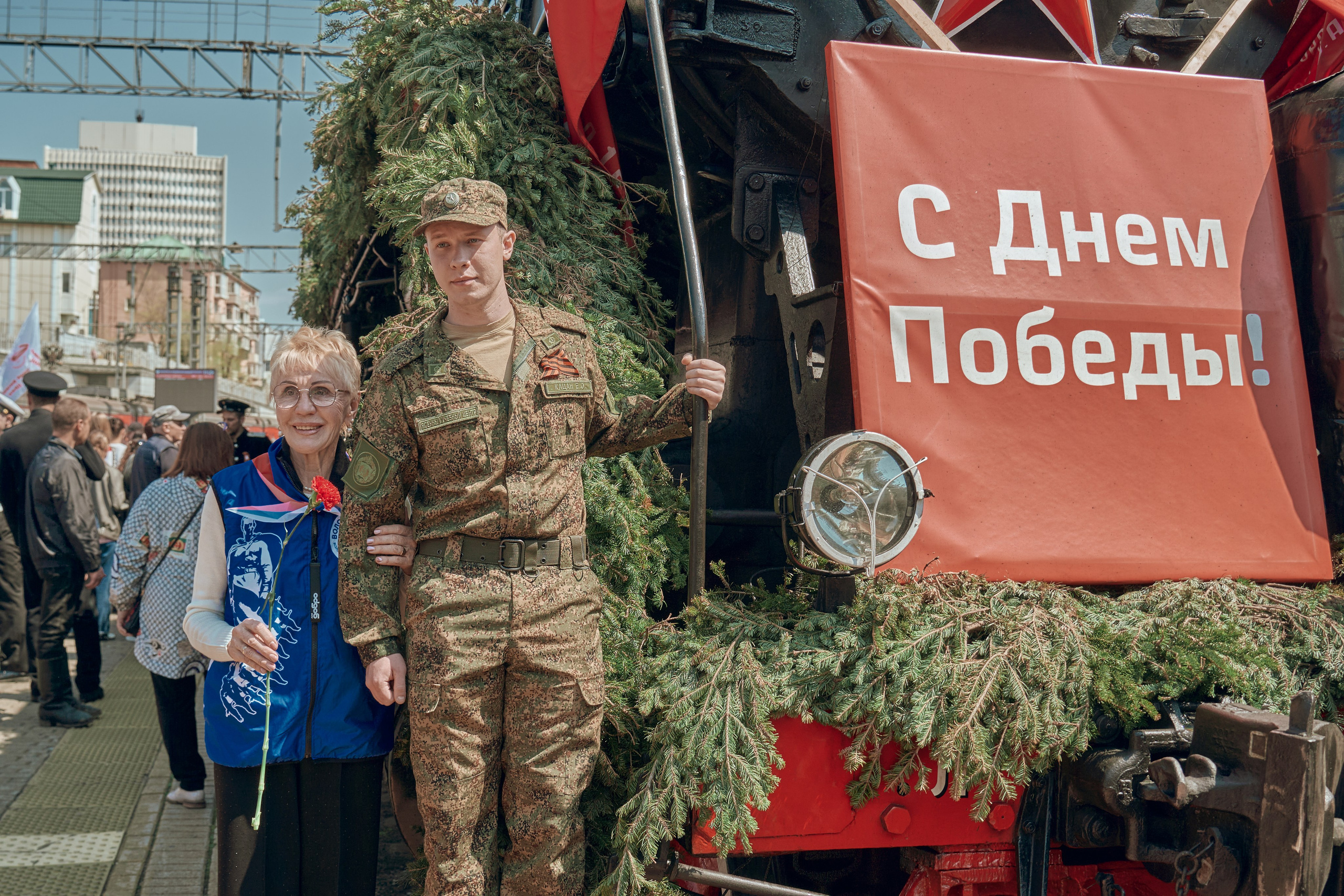 Поезд Победы!. Фотограф во Владивостоке