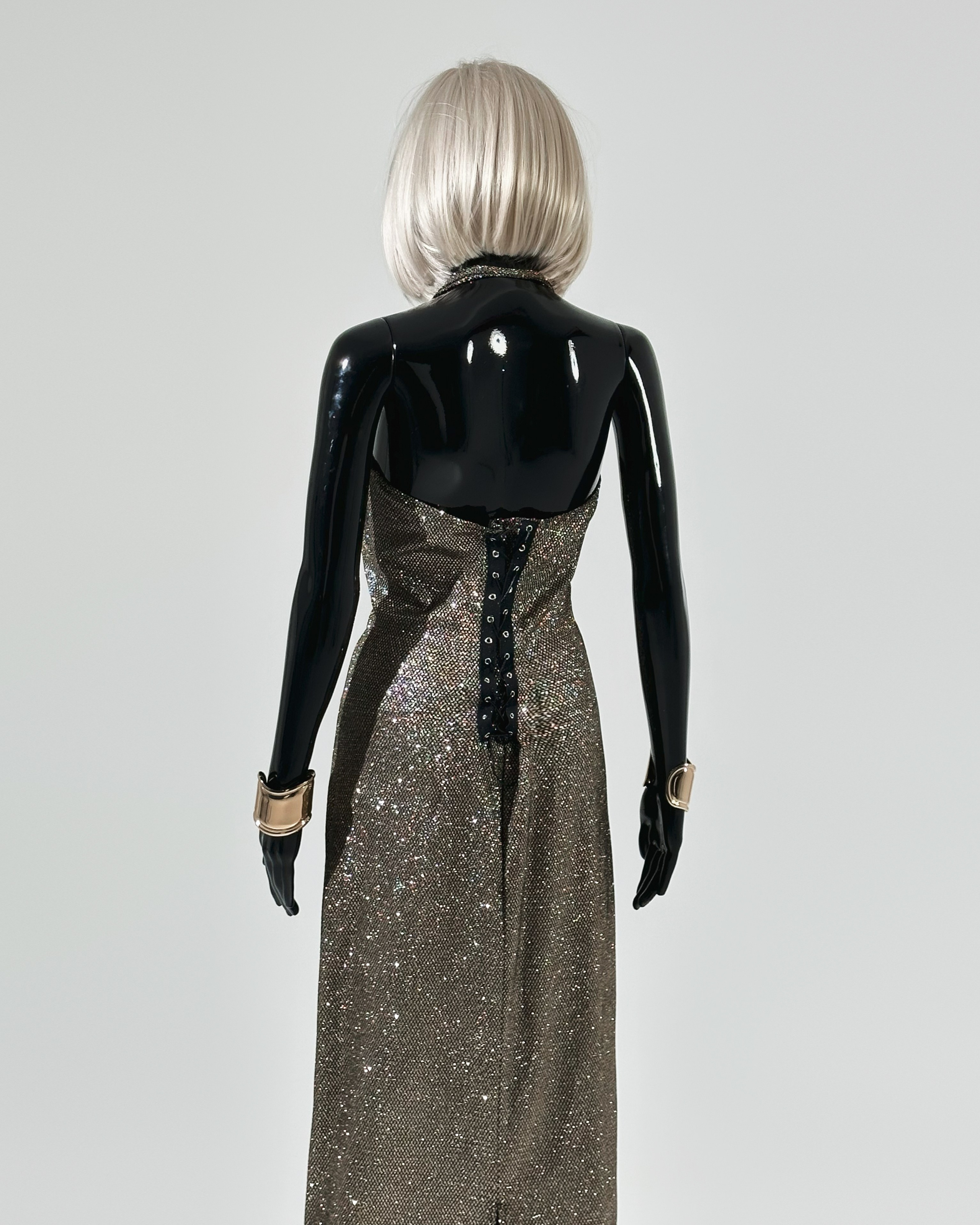 Платье  макси блестящее c корсетом на спине 500 руб/час ONE SIZE | Залоговая стоимость - 2500 руб 