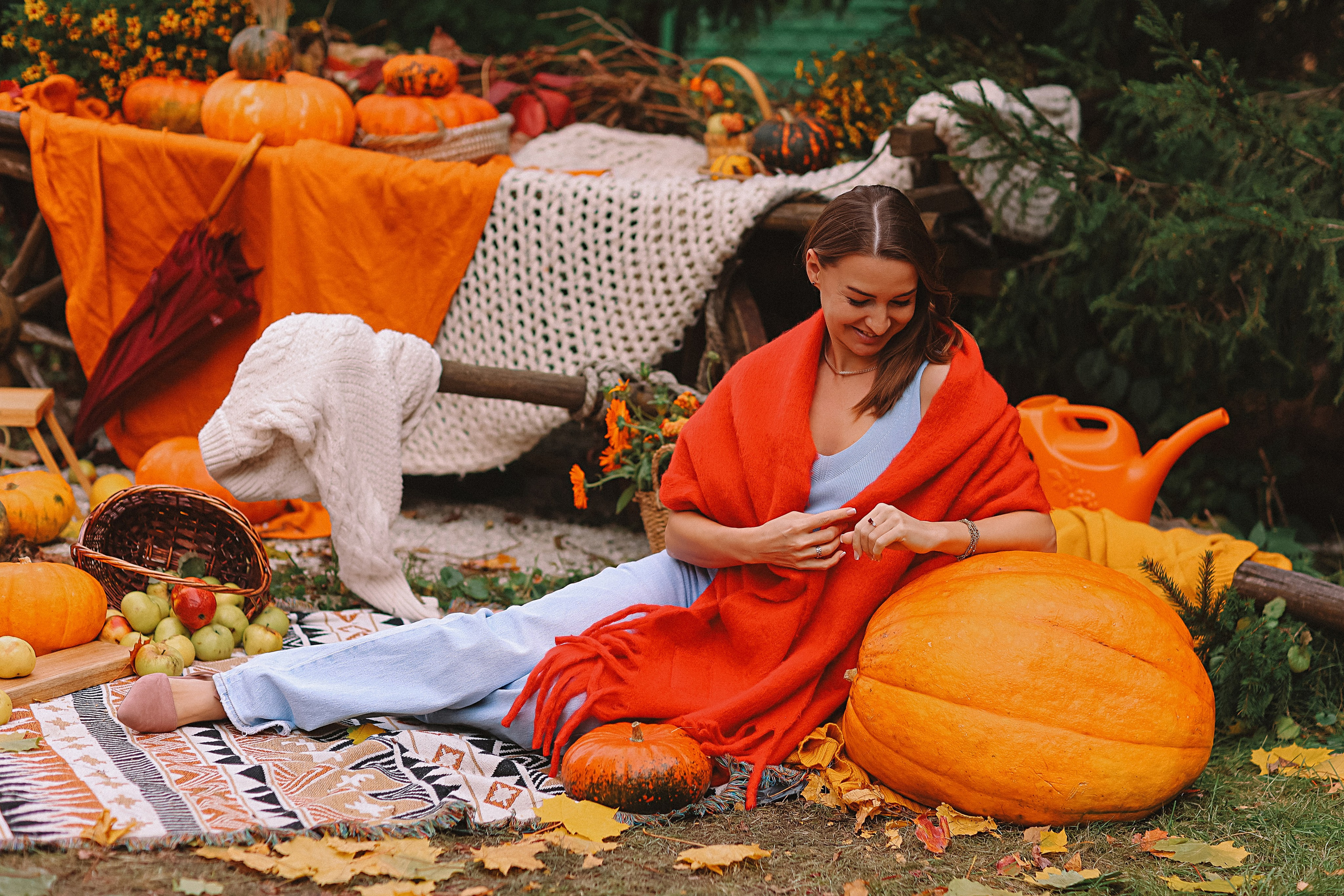 Тыквы. Семейный фотограф Тюмень, фотограф на роды Салмина Мария