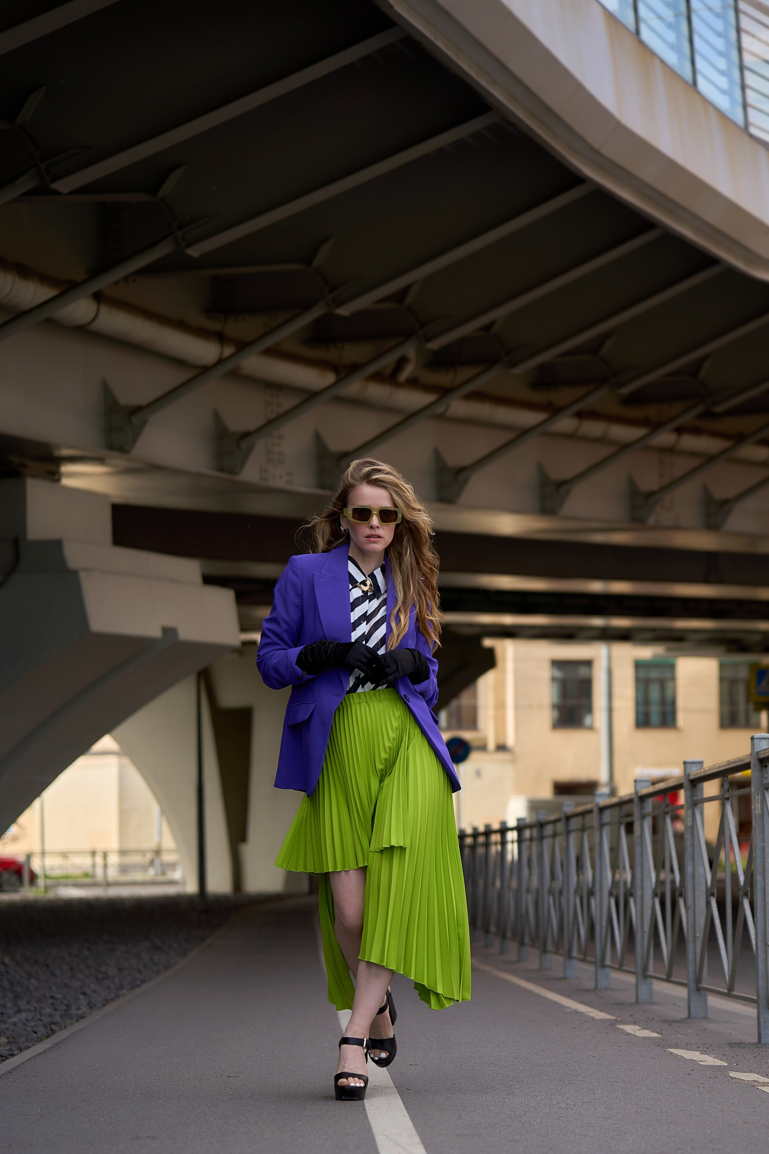 Мост Бетанкура съёмка женского портрета. Мартазова Екатерина фотограф. Екатеринбург