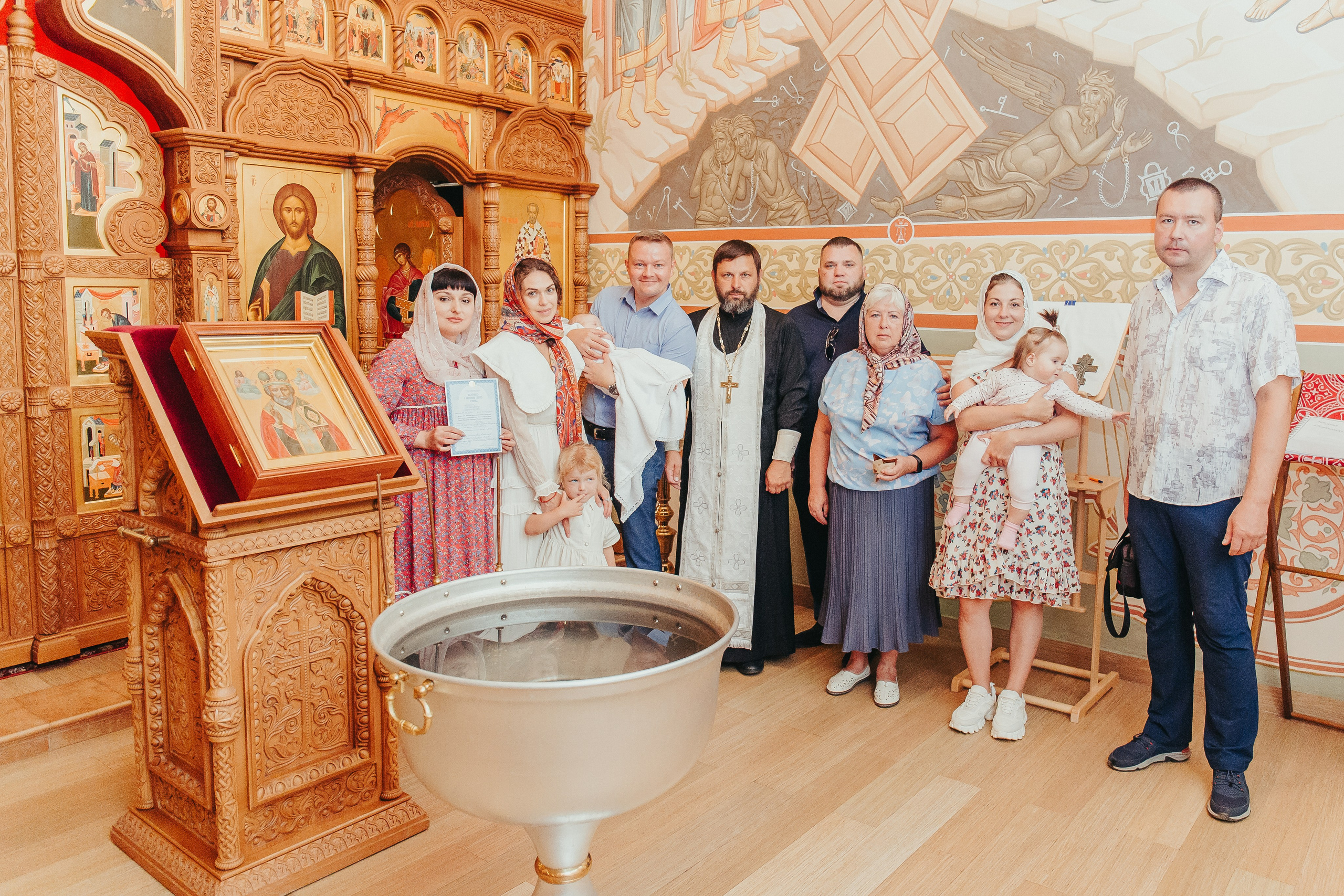 Крещение Маши в Черниговском Скиту. Фотограф новорожденных и детский в Сергиевом Посаде Кругликова Юлия