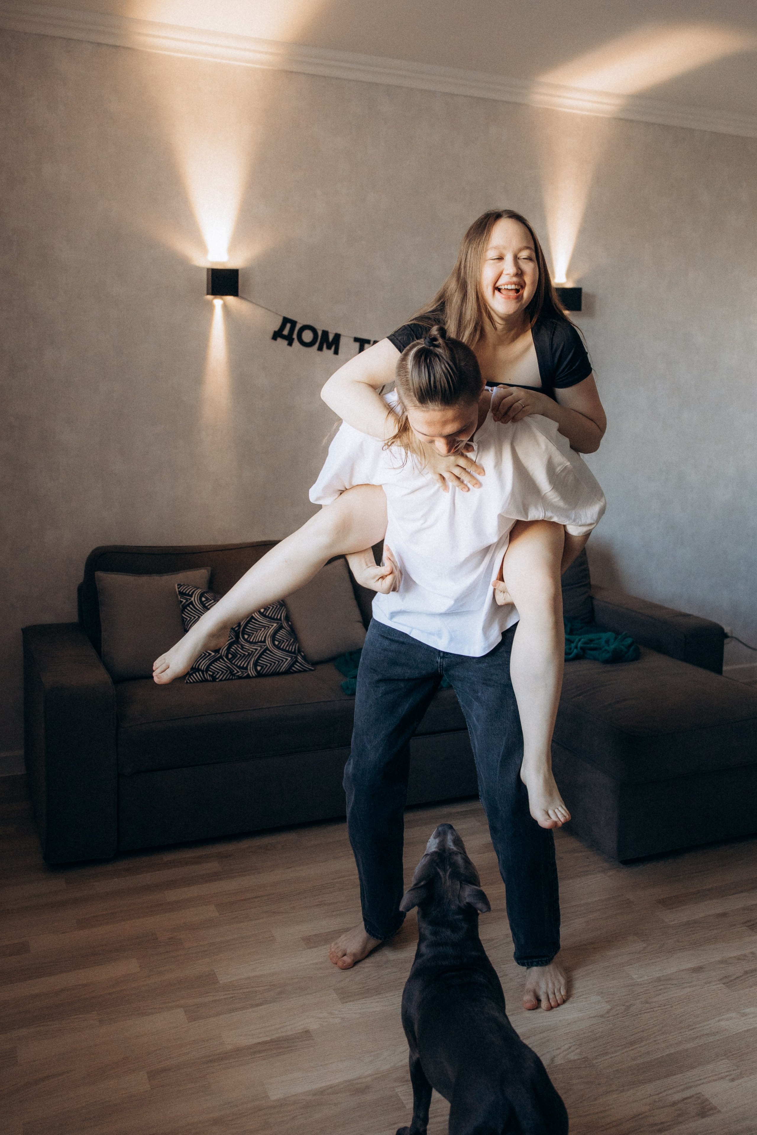 Таня, Егор и Луна. Фотограф анималист в Казани Алина Сулейманова. Фотограф животных