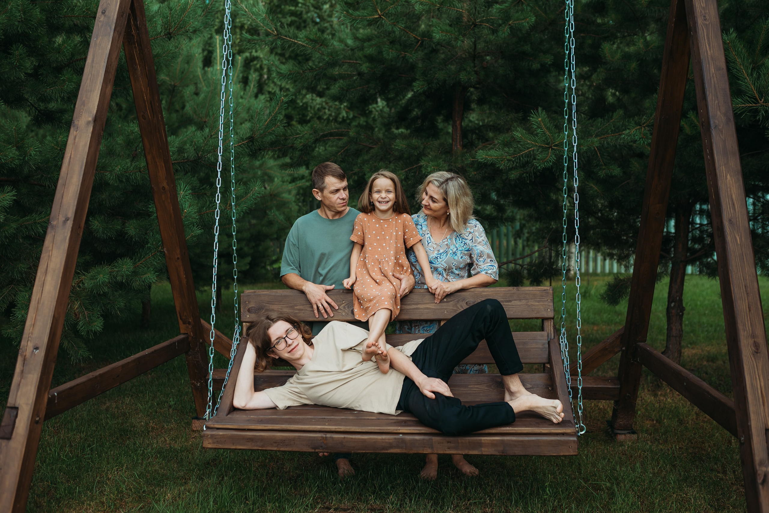Марина, Леша, Саша и Маша. Семейный и детский фотограф в Новосибирске и Краснообске — Анна Ким