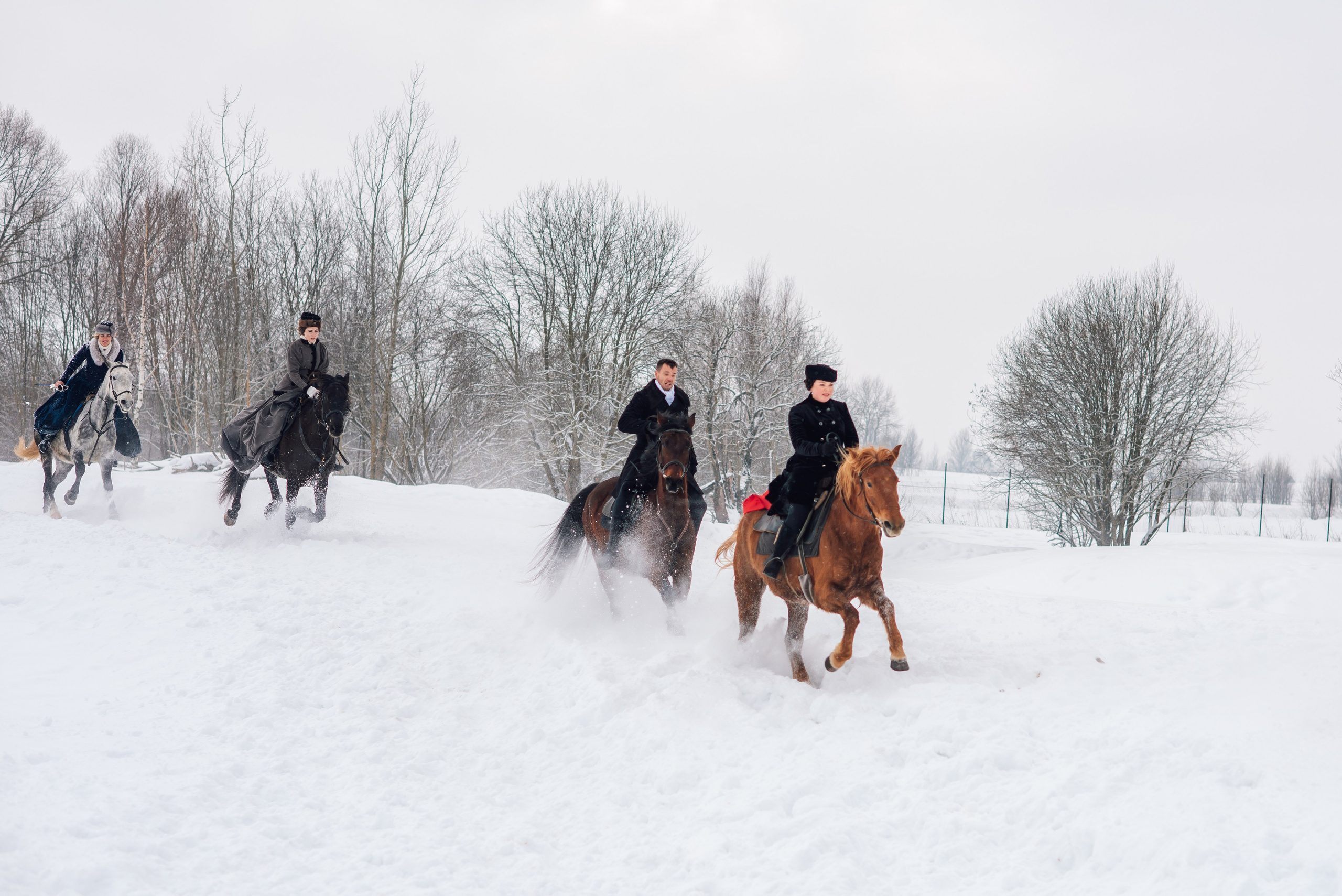 Зимняя парфорсная охота. Фотограф Диана Вальтер