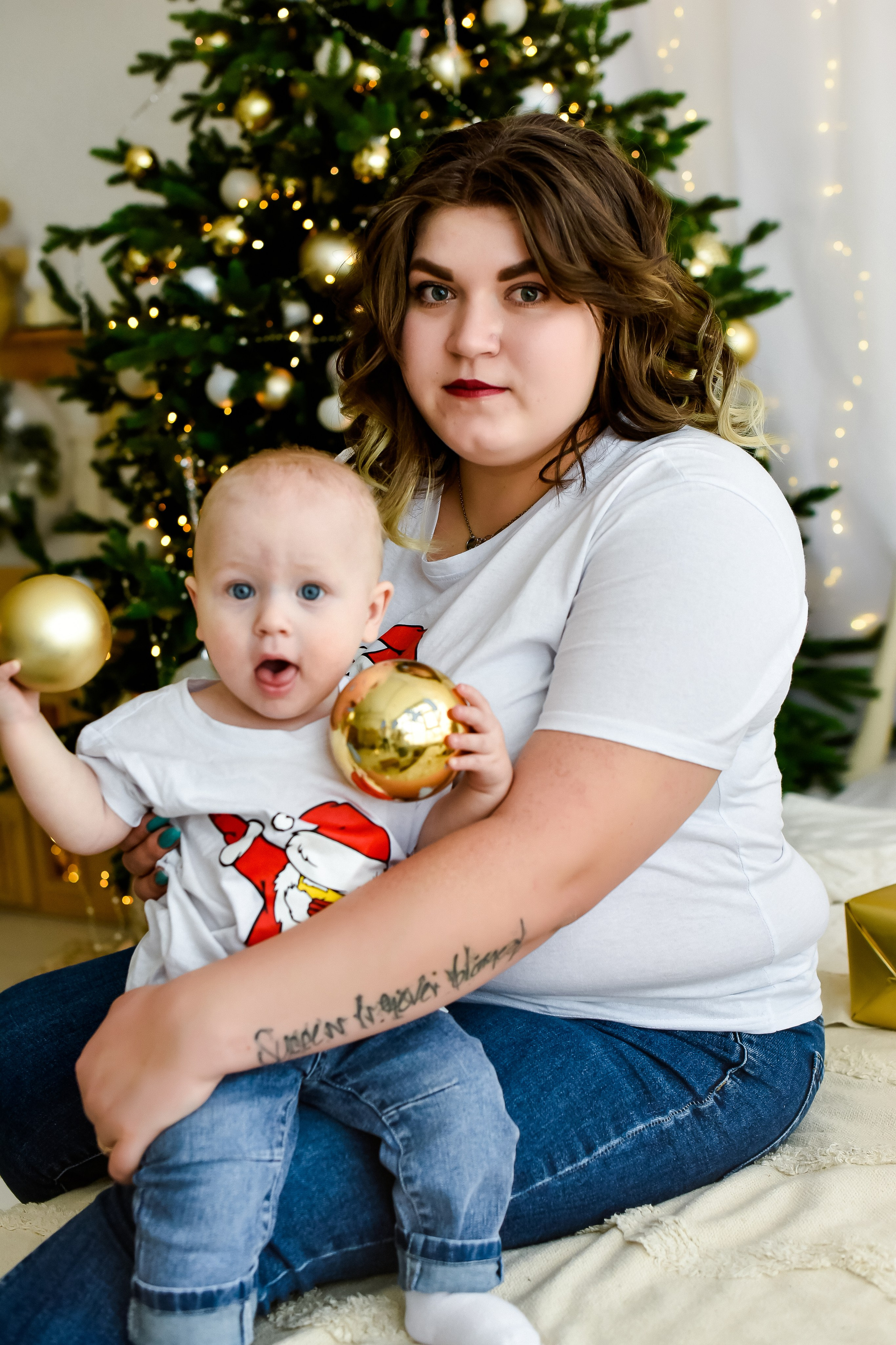 Новогодняя фотосессия для семьи Натальи И Дениса с сыновьями