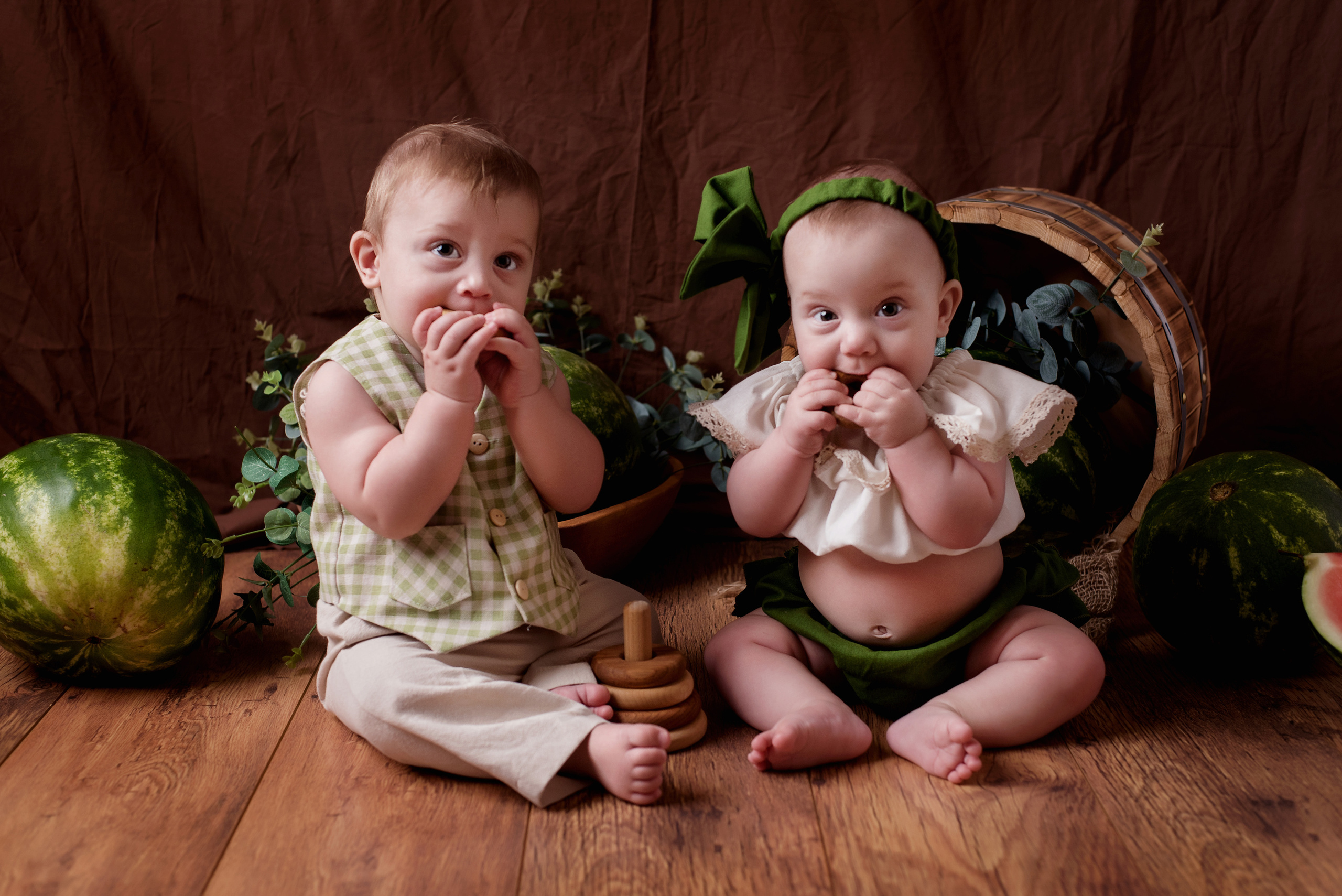 Давид и Мариам 7 мес. Детский фотограф в Долгопрудном и Москве