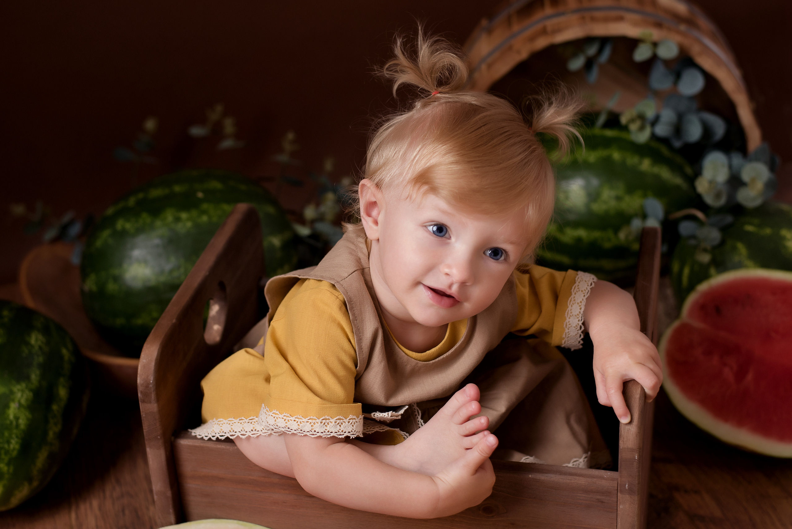 Арбузные истории /Арина 1,2 года/. Детский фотограф в Долгопрудном и Москве