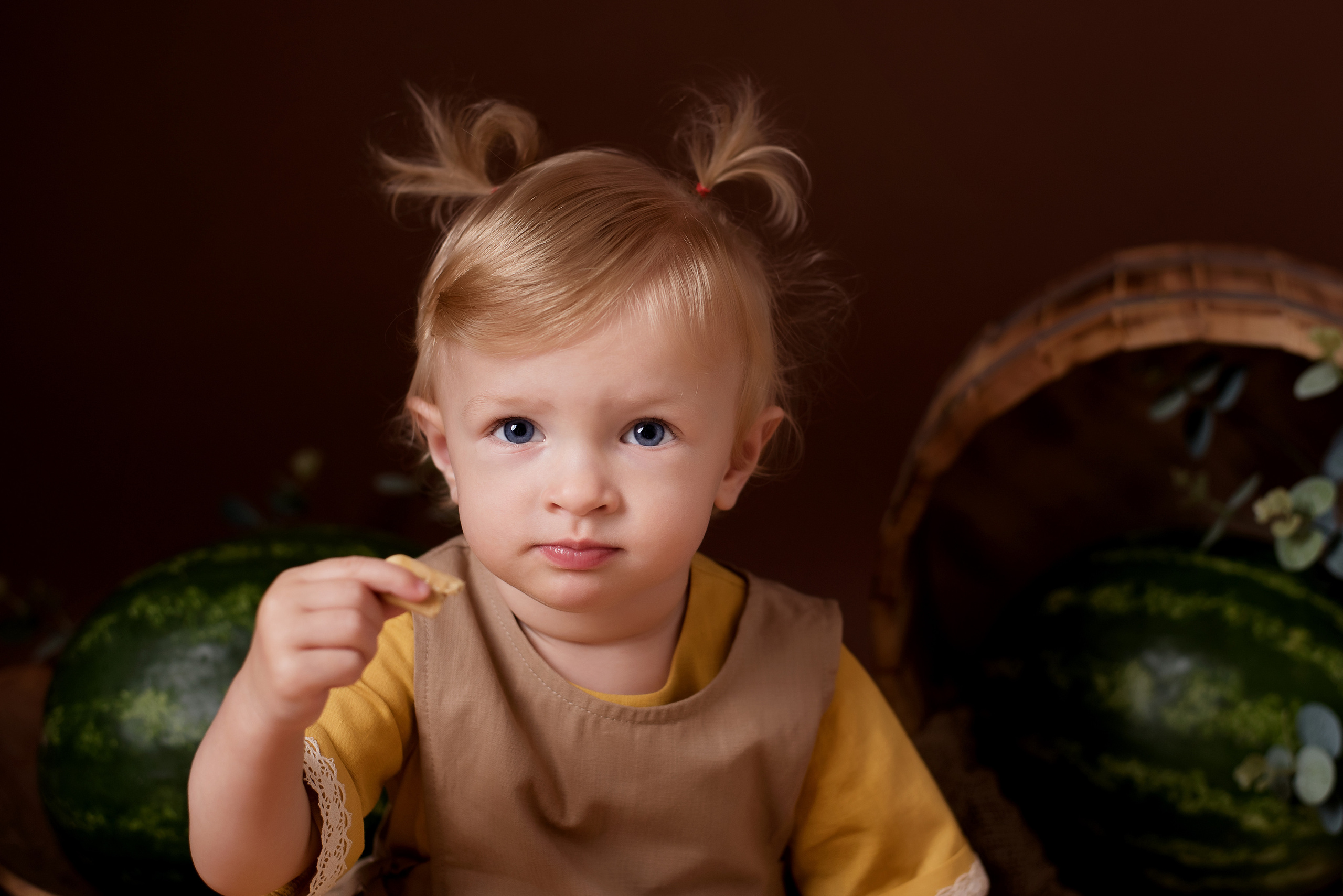Арбузные истории /Арина 1,2 года/. Детский фотограф в Долгопрудном и Москве