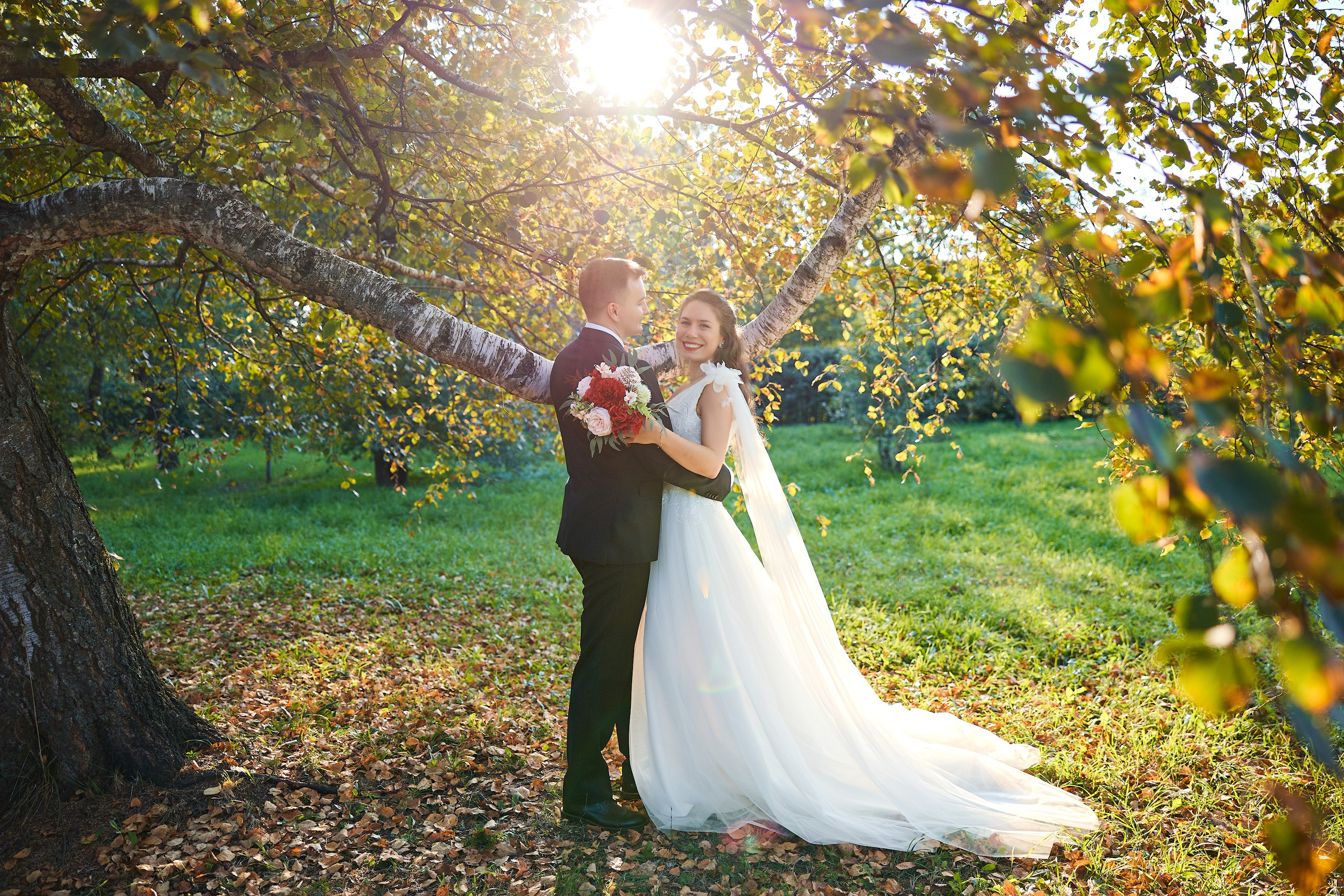 Свадебная фотосессия в Кусково. Свадебный фотограф Сергей Колбинский