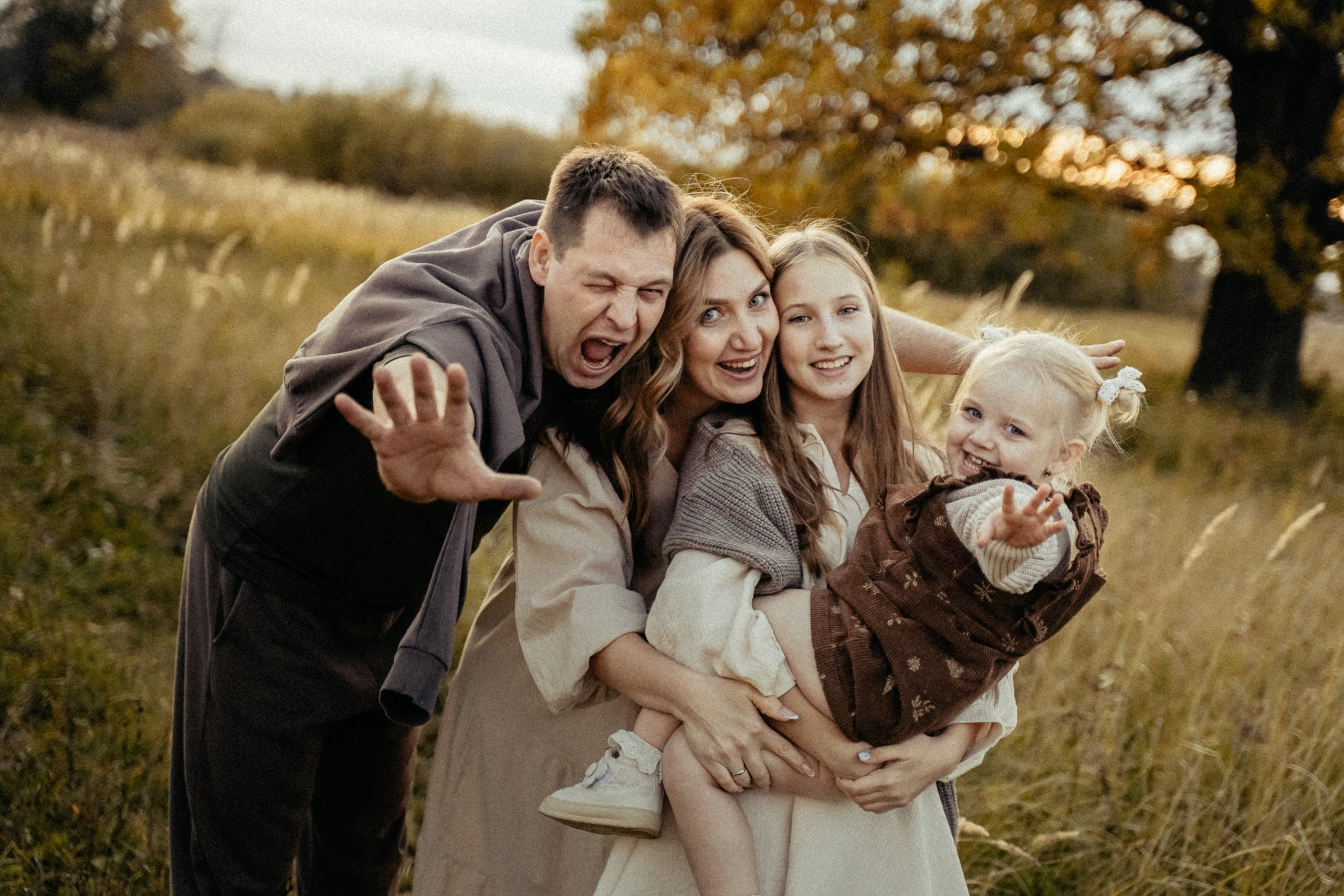 Семья на природе