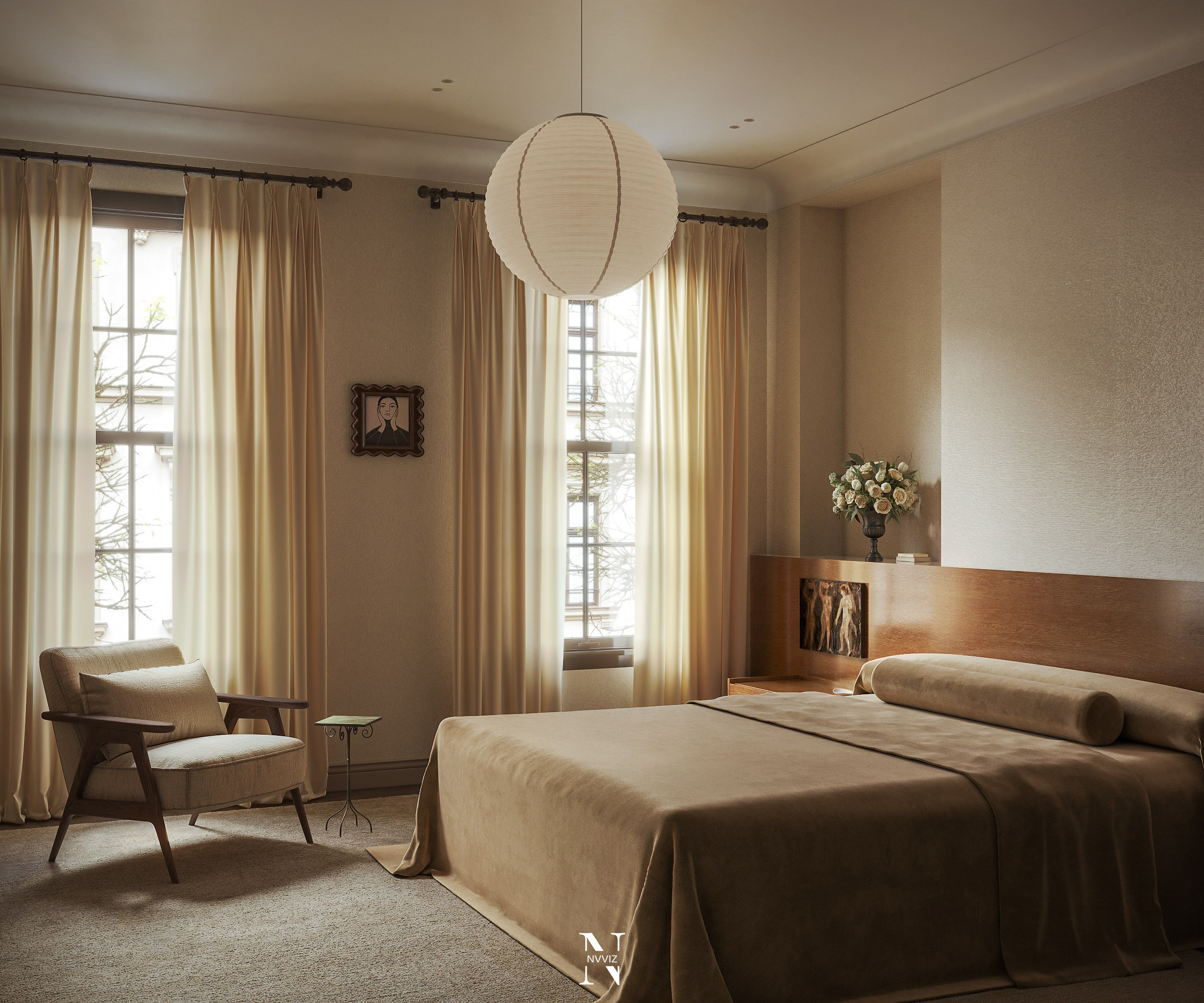 Bedroom inside Residence 163. Никифоров Влад — 3d artist