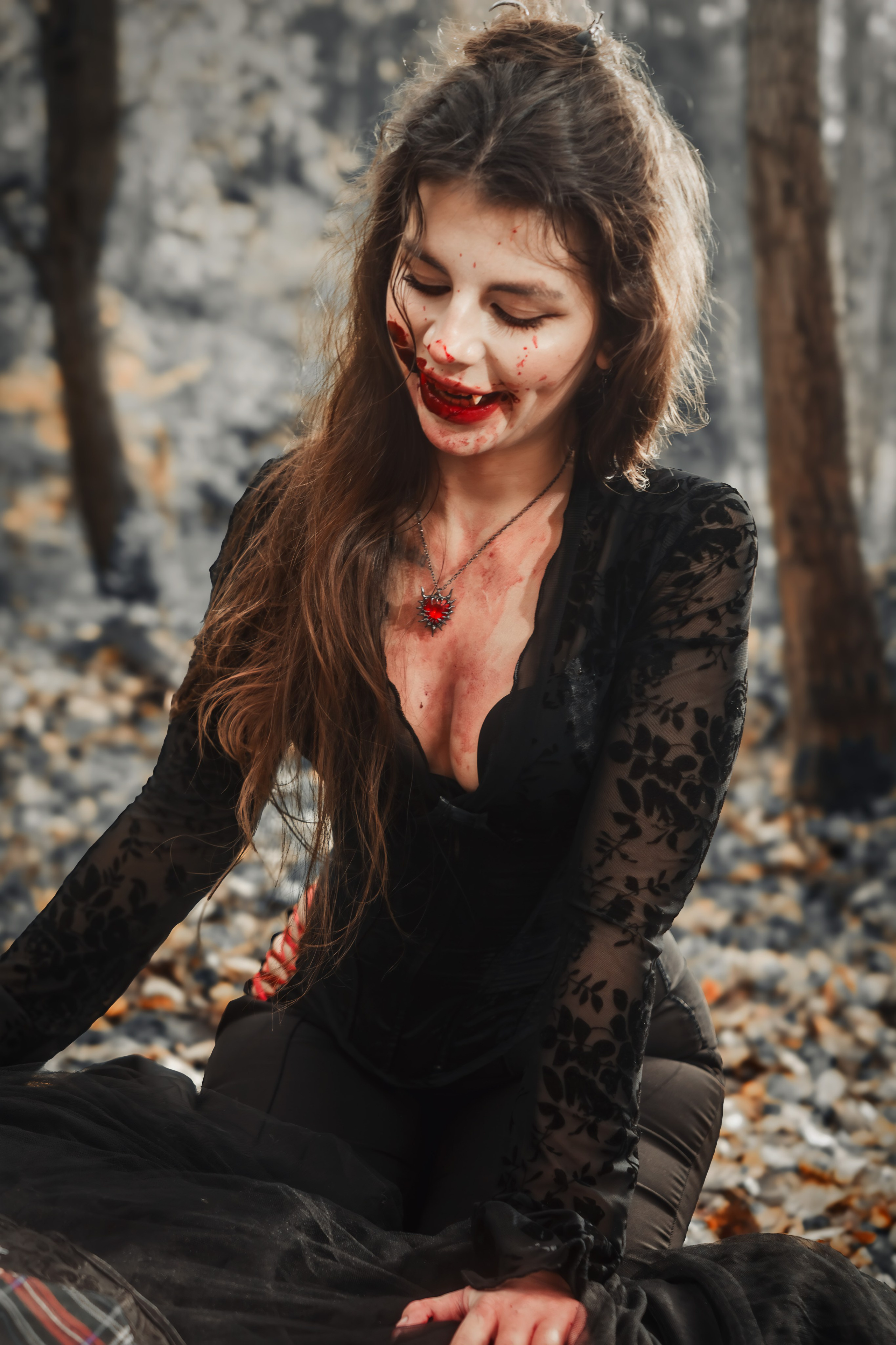 Фотосессия Вампиры в лесу