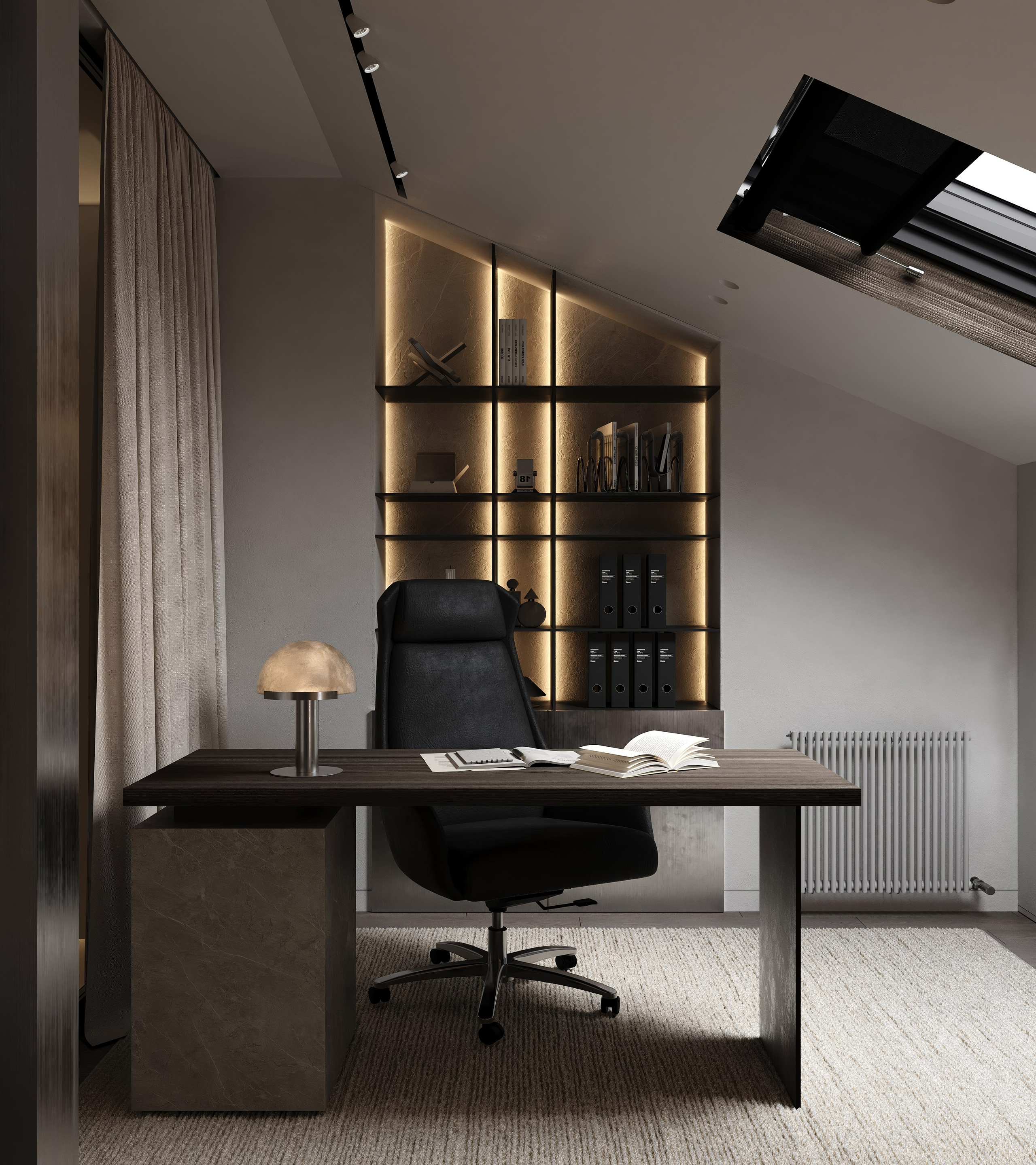 Кабинет в загородном доме. Дизайнер интерьера Еремина Юлия