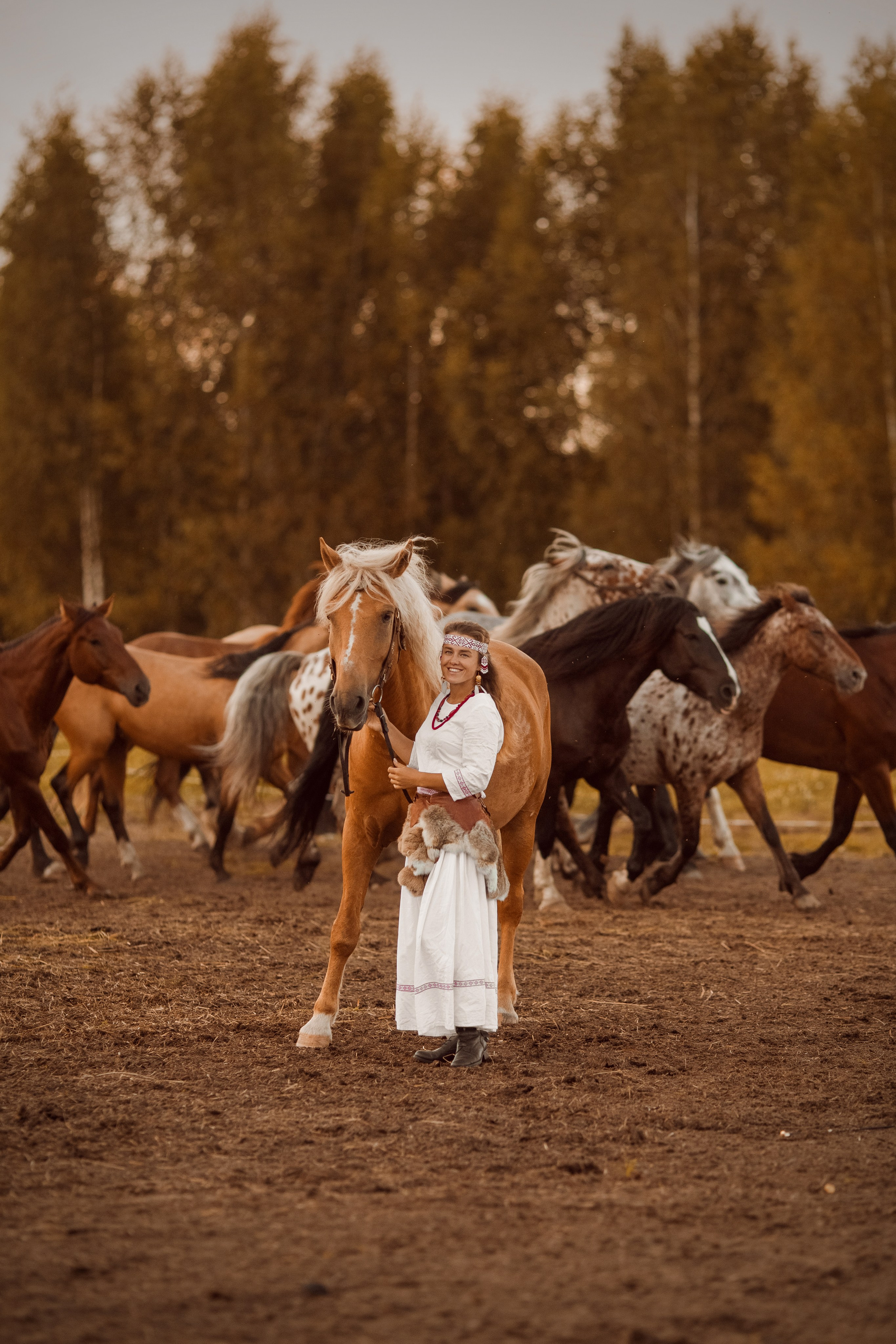 Фотосессия в табуне лошадей