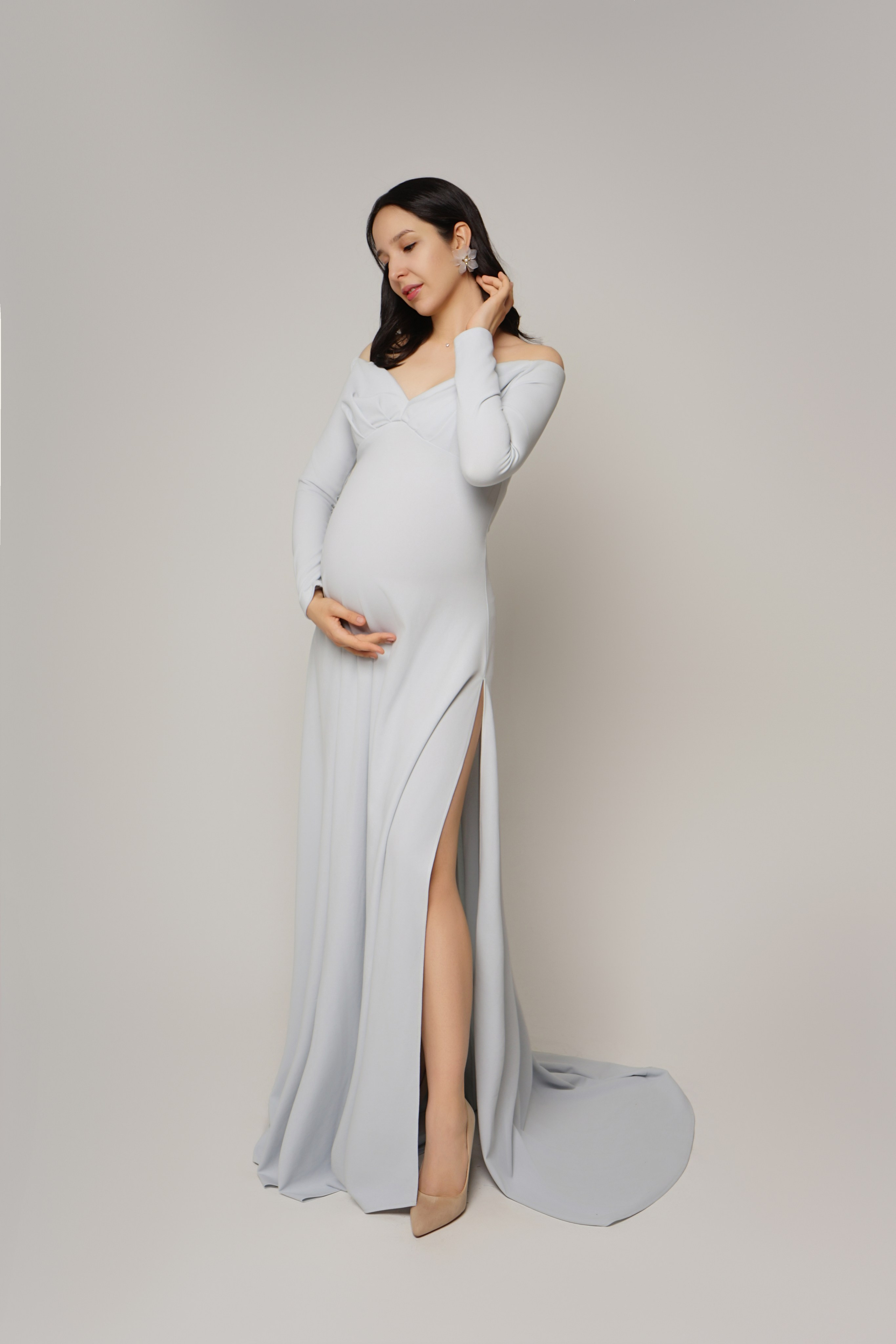 Съёмка беременности в моей фотостудии «НЕБО». Женский фотограф в Химках Алёна Ленёва