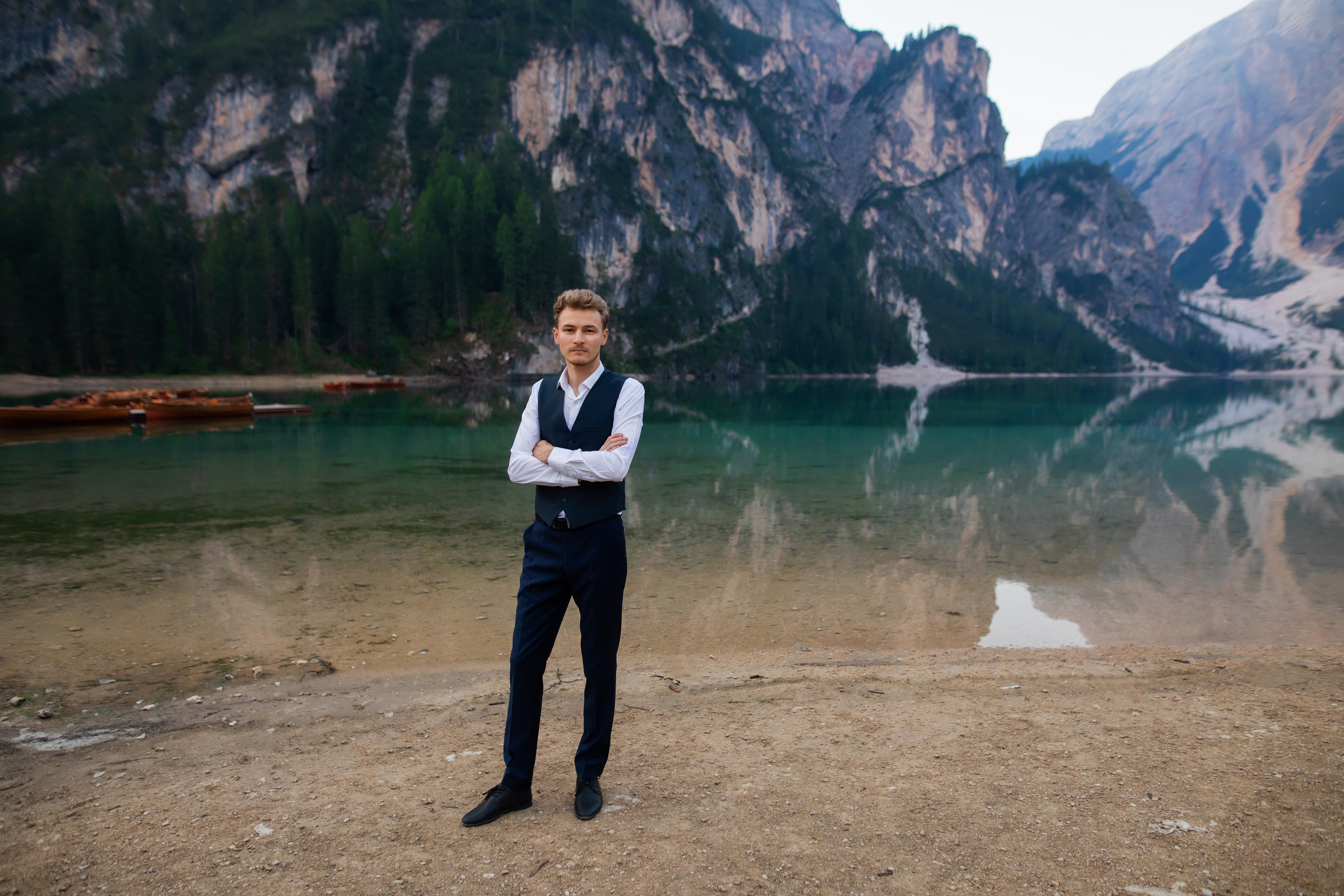 Алсу и Ринат, свадебная фотосессия на озере Брайес, Италия. Свадебный и семейный фотограф в Москве Евгения Лисина