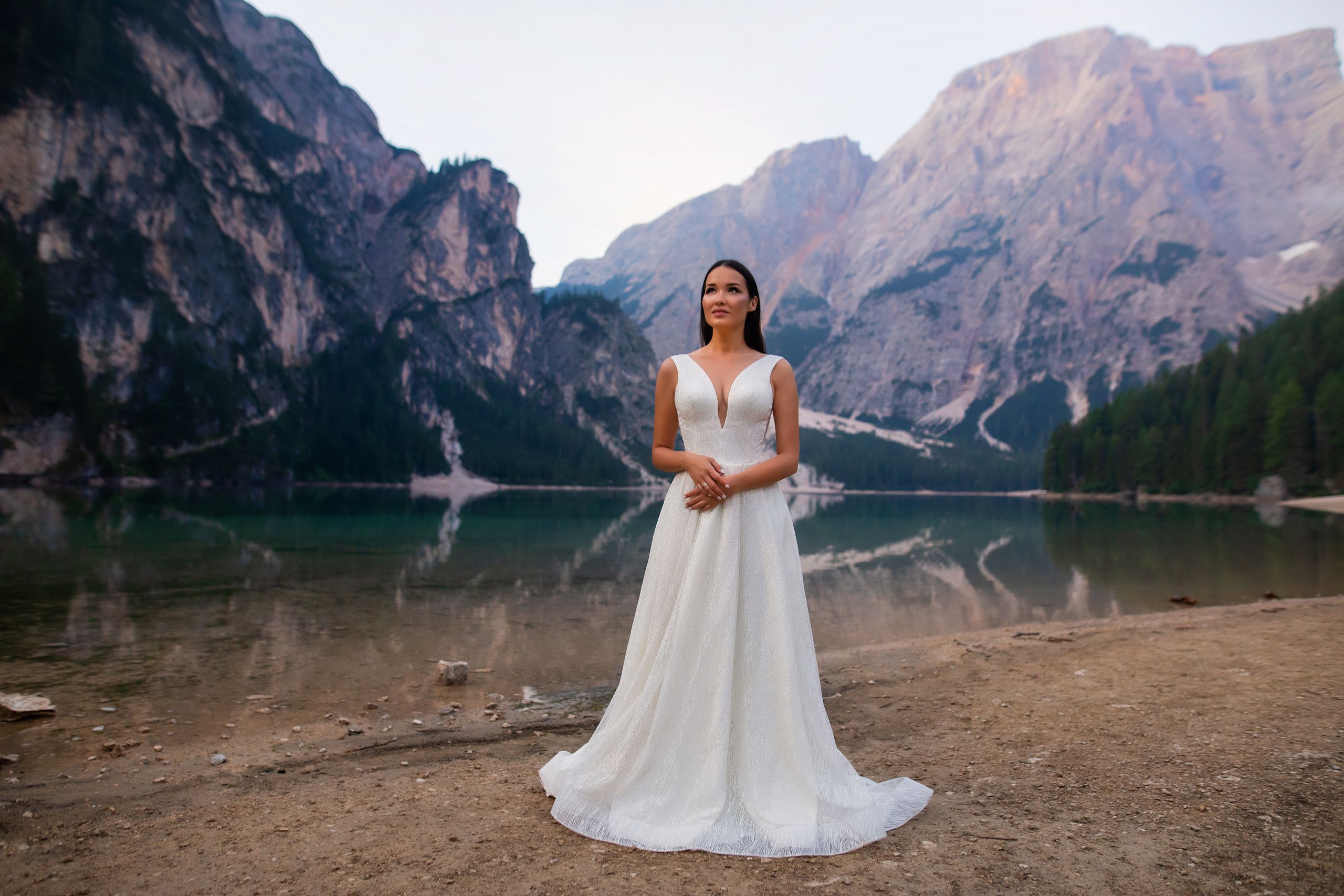 Алсу и Ринат, свадебная фотосессия на озере Брайес, Италия. Свадебный и семейный фотограф в Москве Евгения Лисина