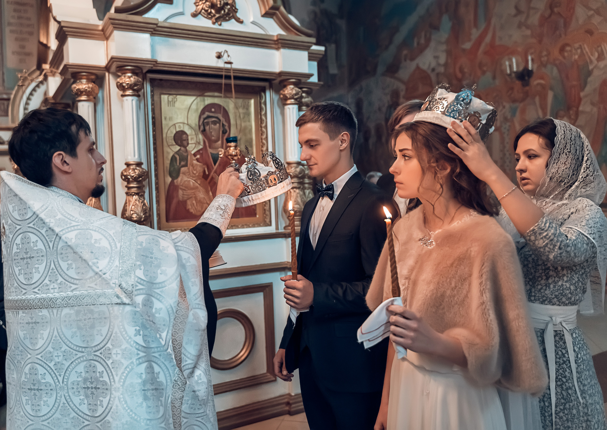 Венчание в храме «Нечаянная Радость» г. Новомосковск. Церковный фотограф Севастополь