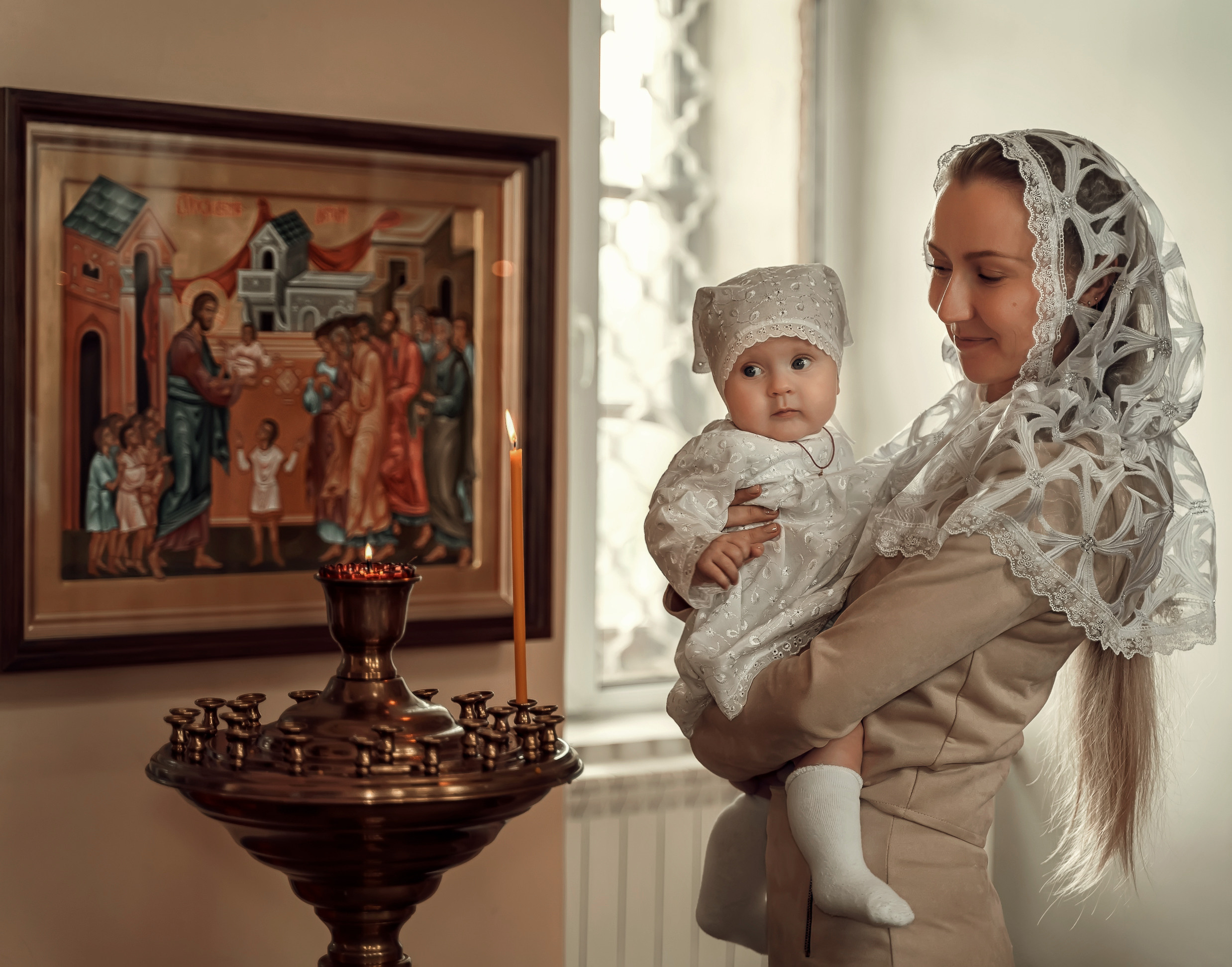Крещение в Воскресенском храме г. Венев. Церковный фотограф Севастополь