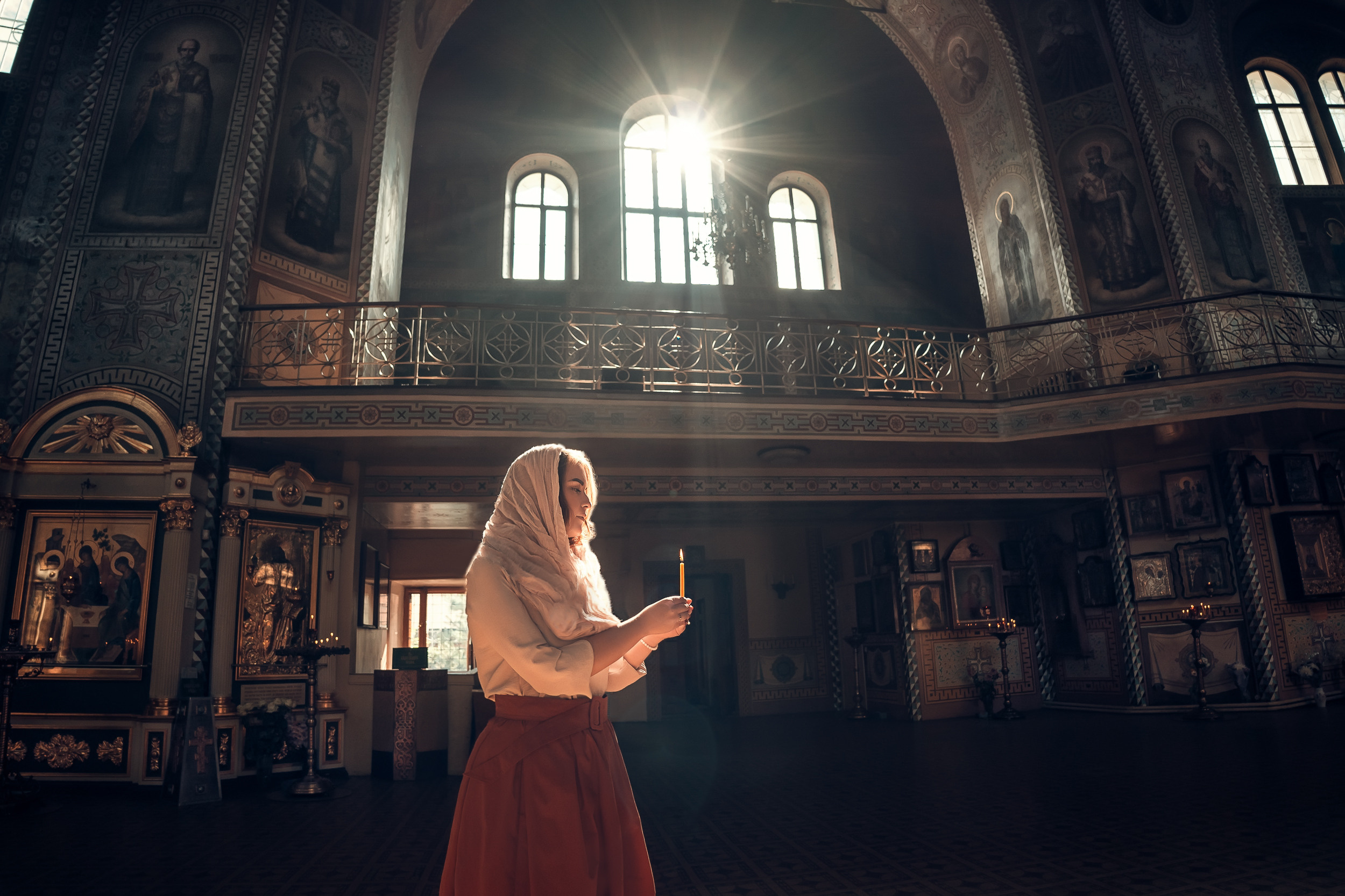 Женская православная съемка в храме Сергея Радонежского г. Тула. Церковный фотограф Севастополь