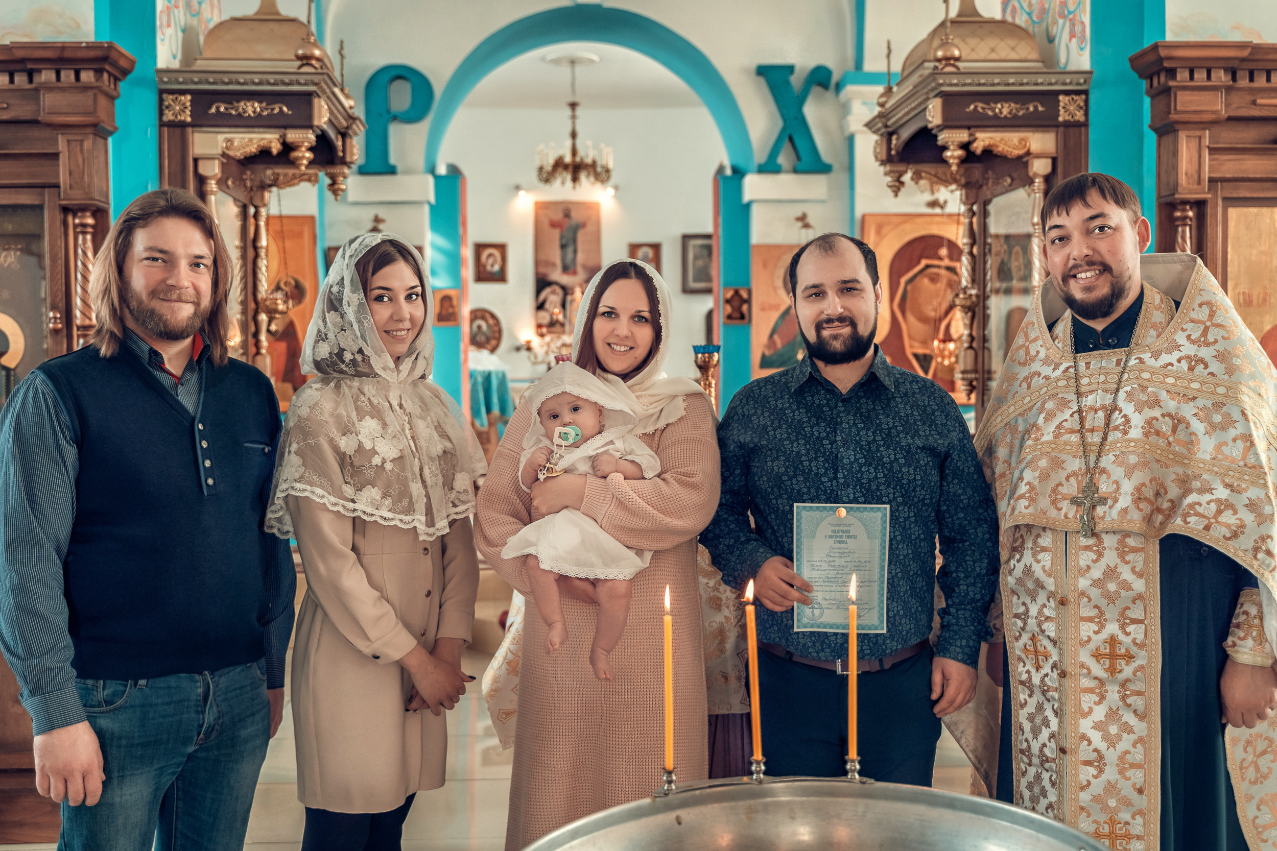 Крещение в Казанском храме с. Гремячее. Церковный фотограф Севастополь