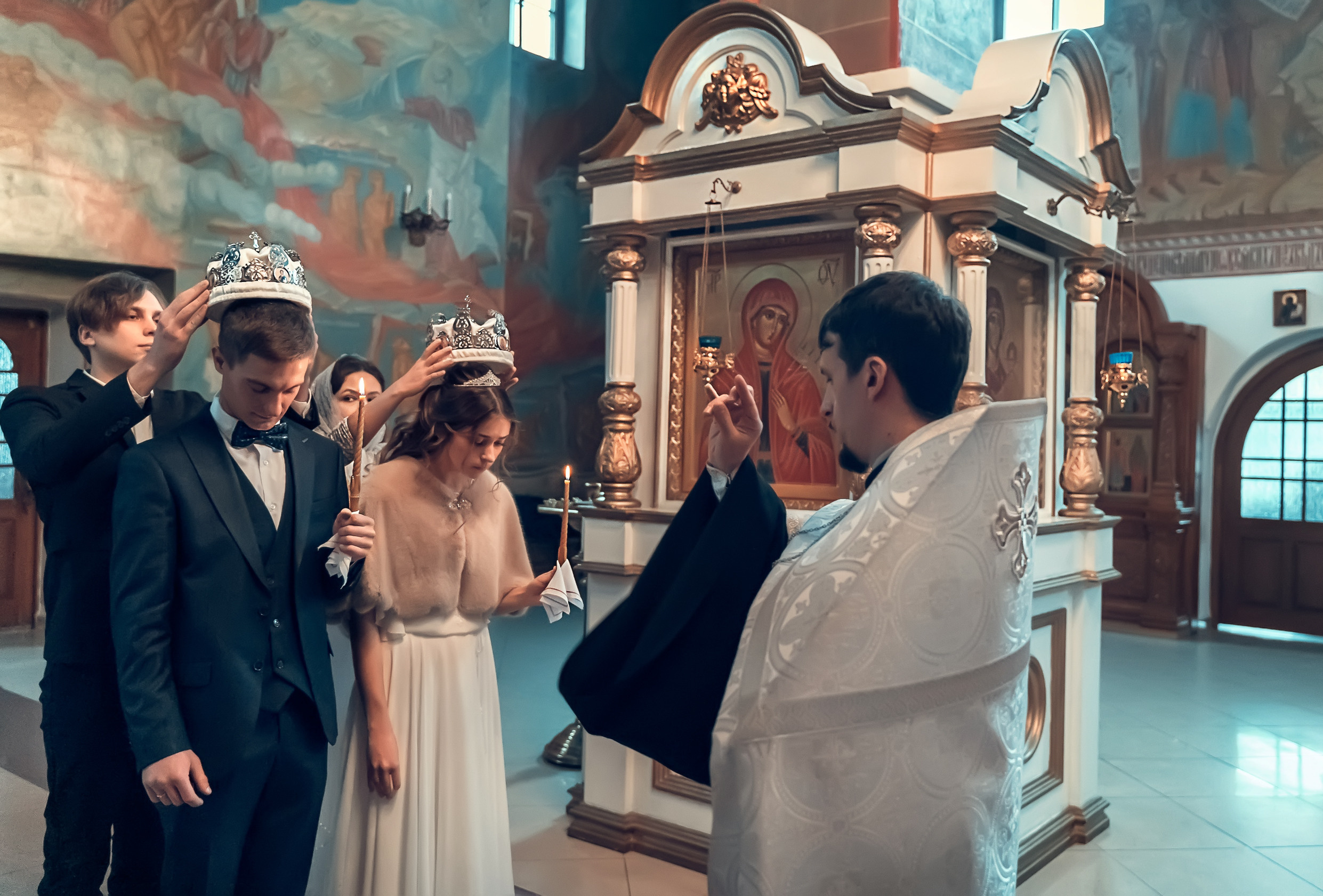 Венчание в храме «Нечаянная Радость» г. Новомосковск. Церковный фотограф Севастополь