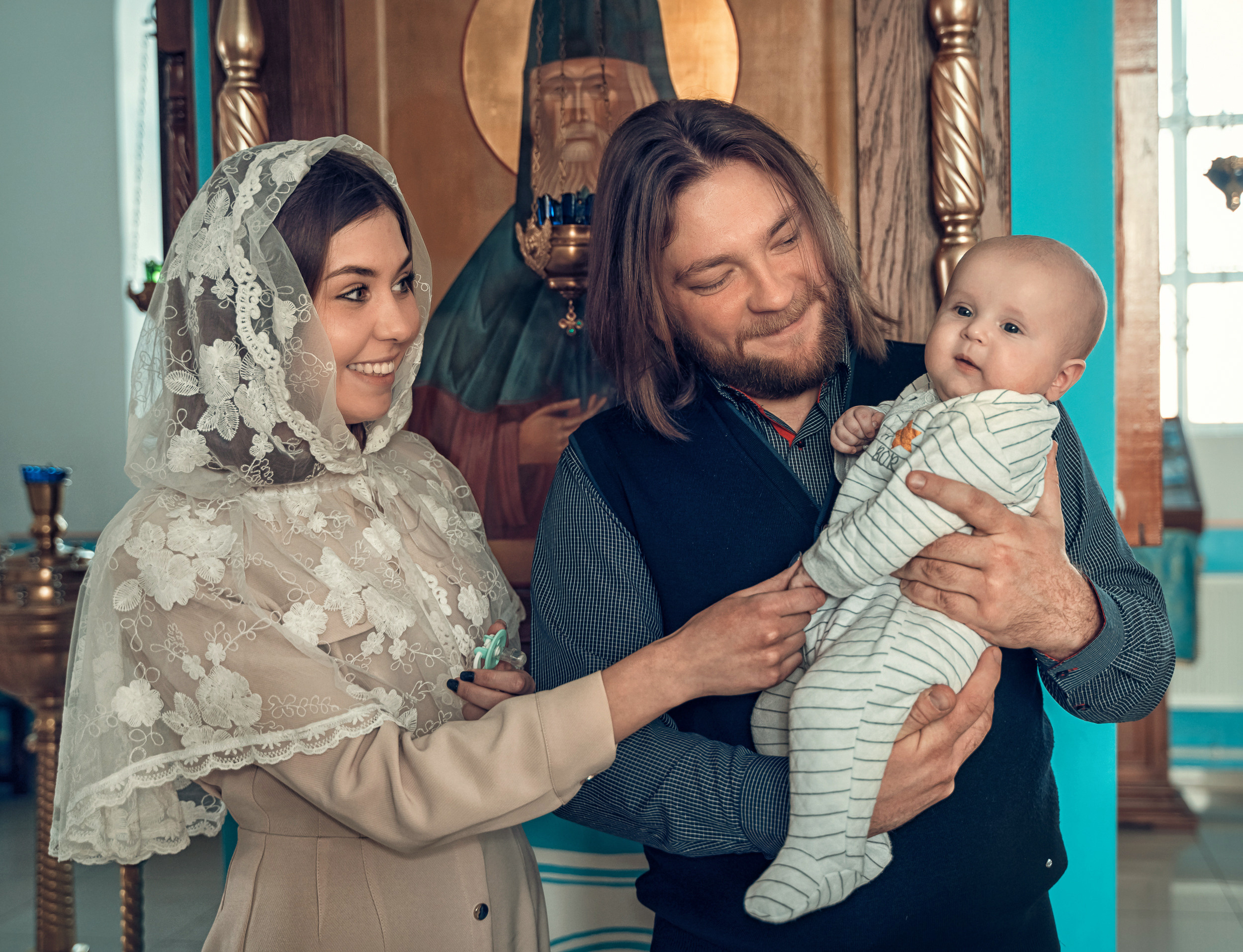 Крещение в Казанском храме с. Гремячее. Церковный фотограф Севастополь