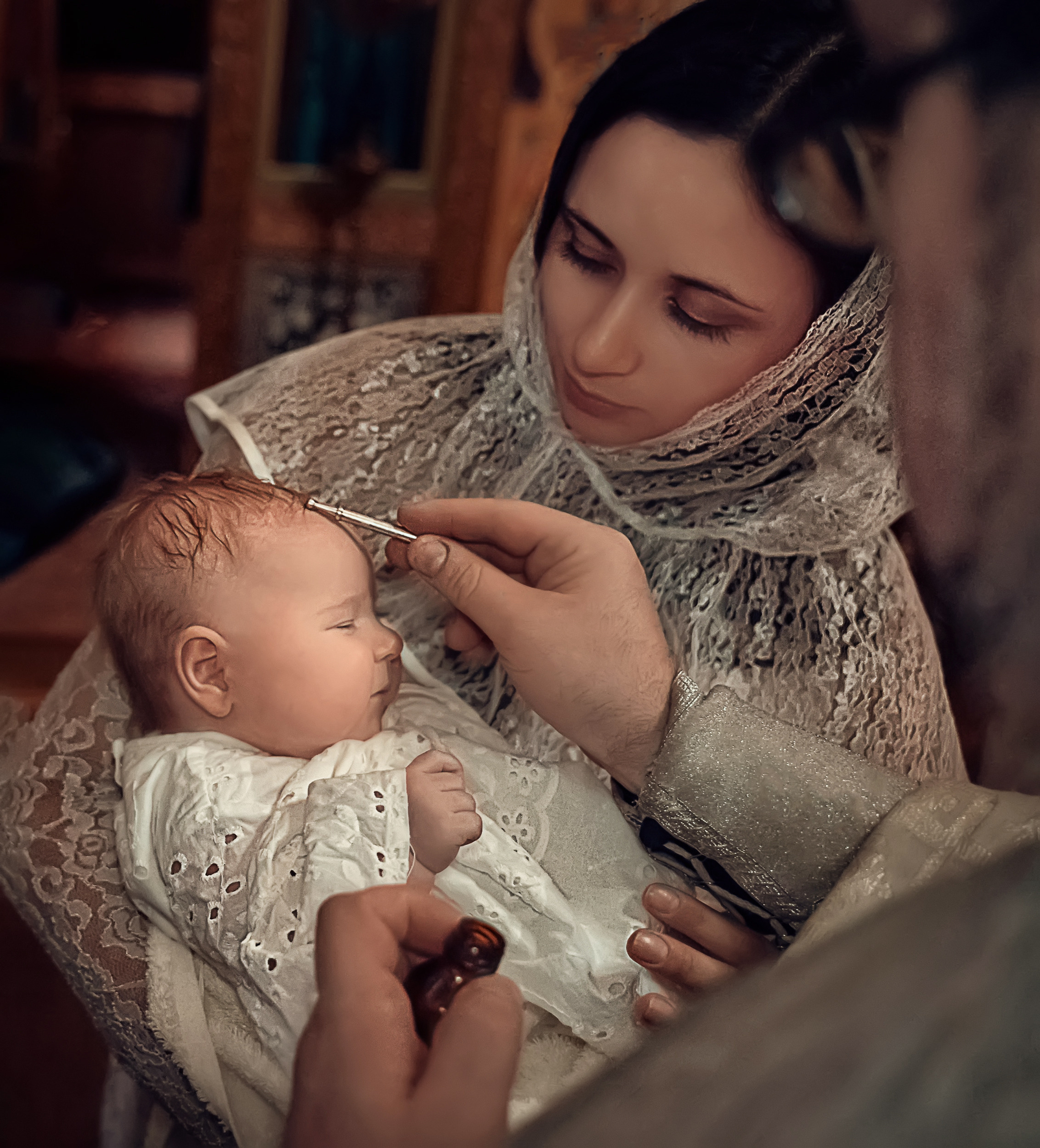 Крещение в храме Преподобного Серафима Саровского с. Дедилово. Церковный фотограф Севастополь