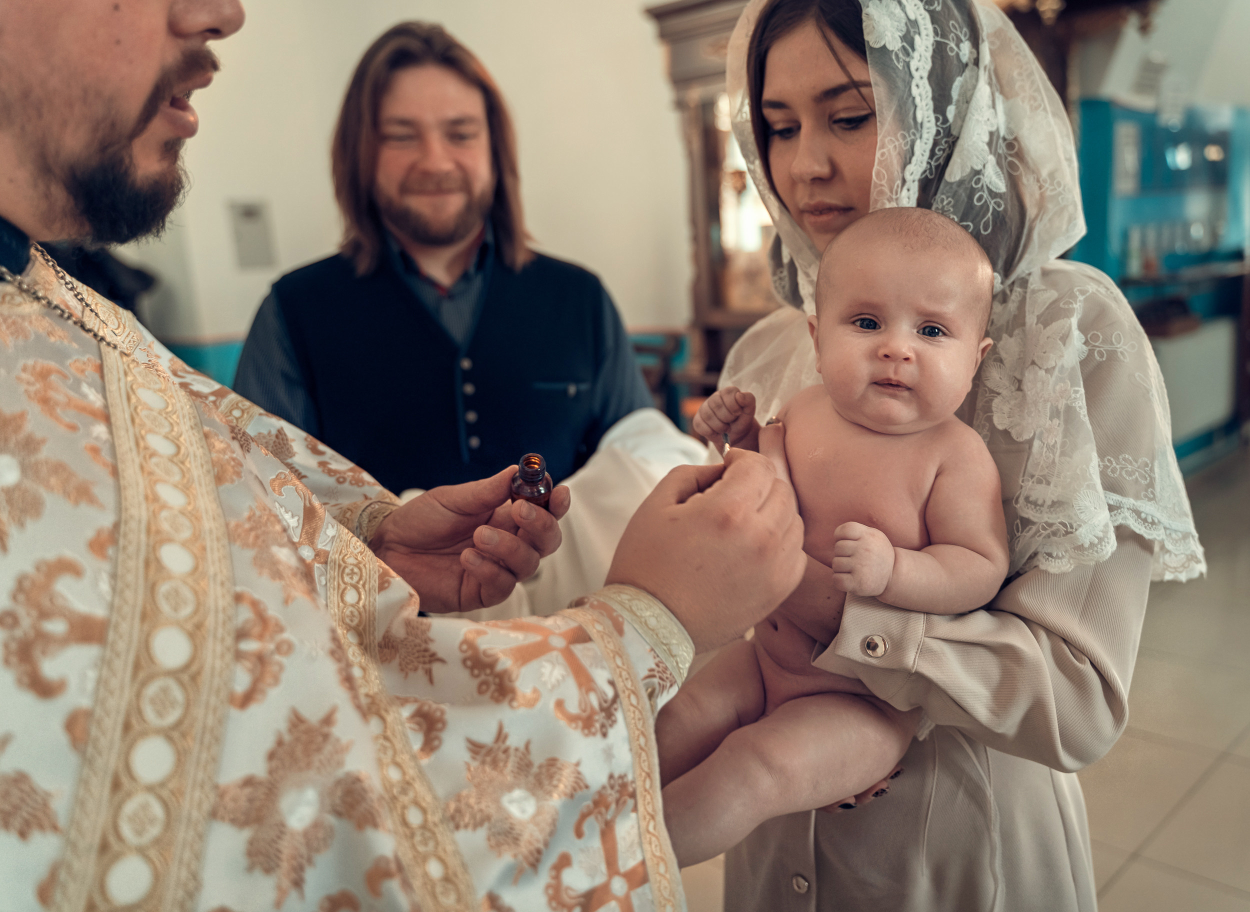 Крещение в Казанском храме с. Гремячее. Церковный фотограф Севастополь