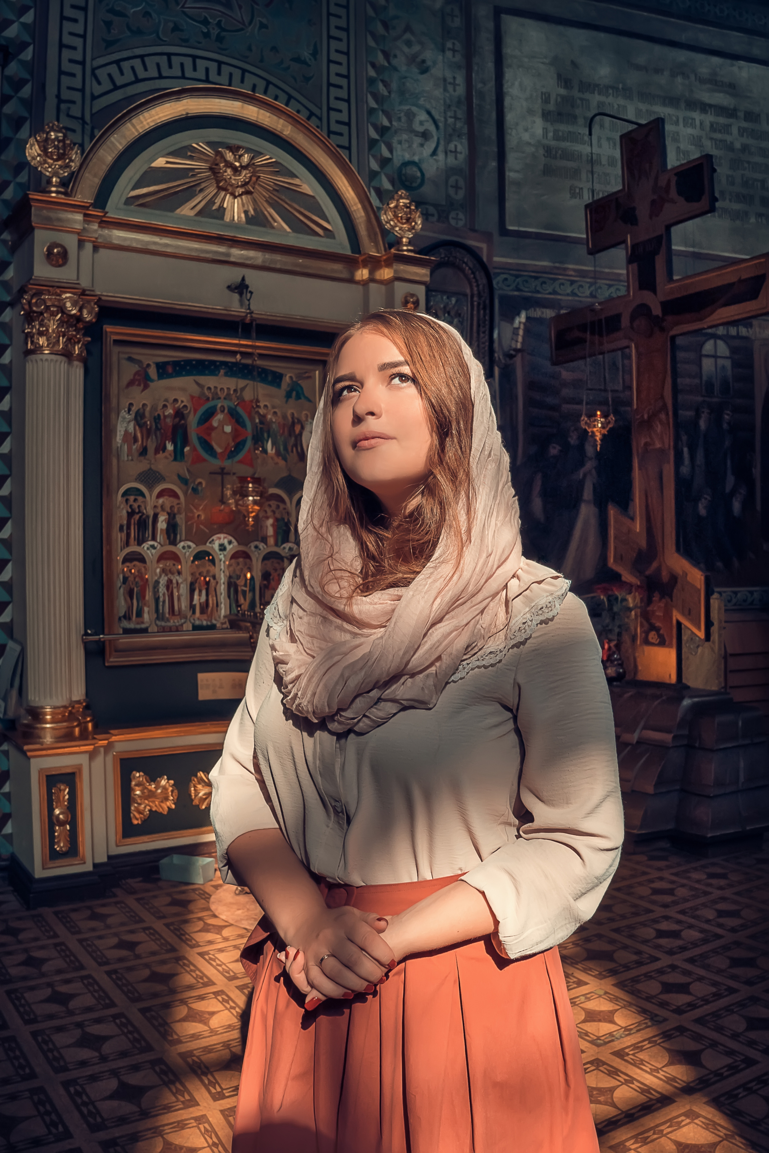 Женская православная съемка в храме Сергея Радонежского г. Тула. Церковный фотограф Севастополь