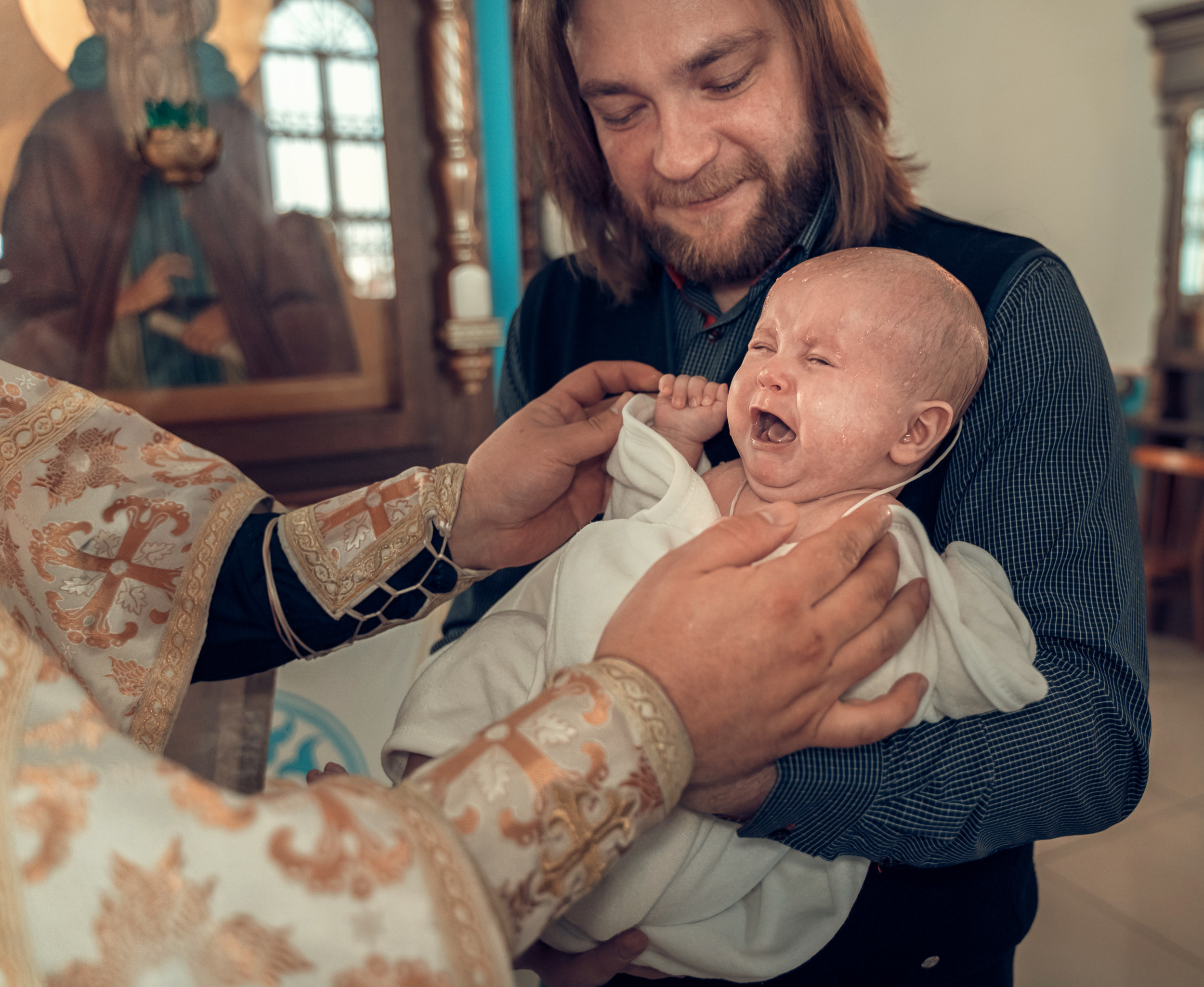 Крещение в Казанском храме с. Гремячее. Церковный фотограф Севастополь