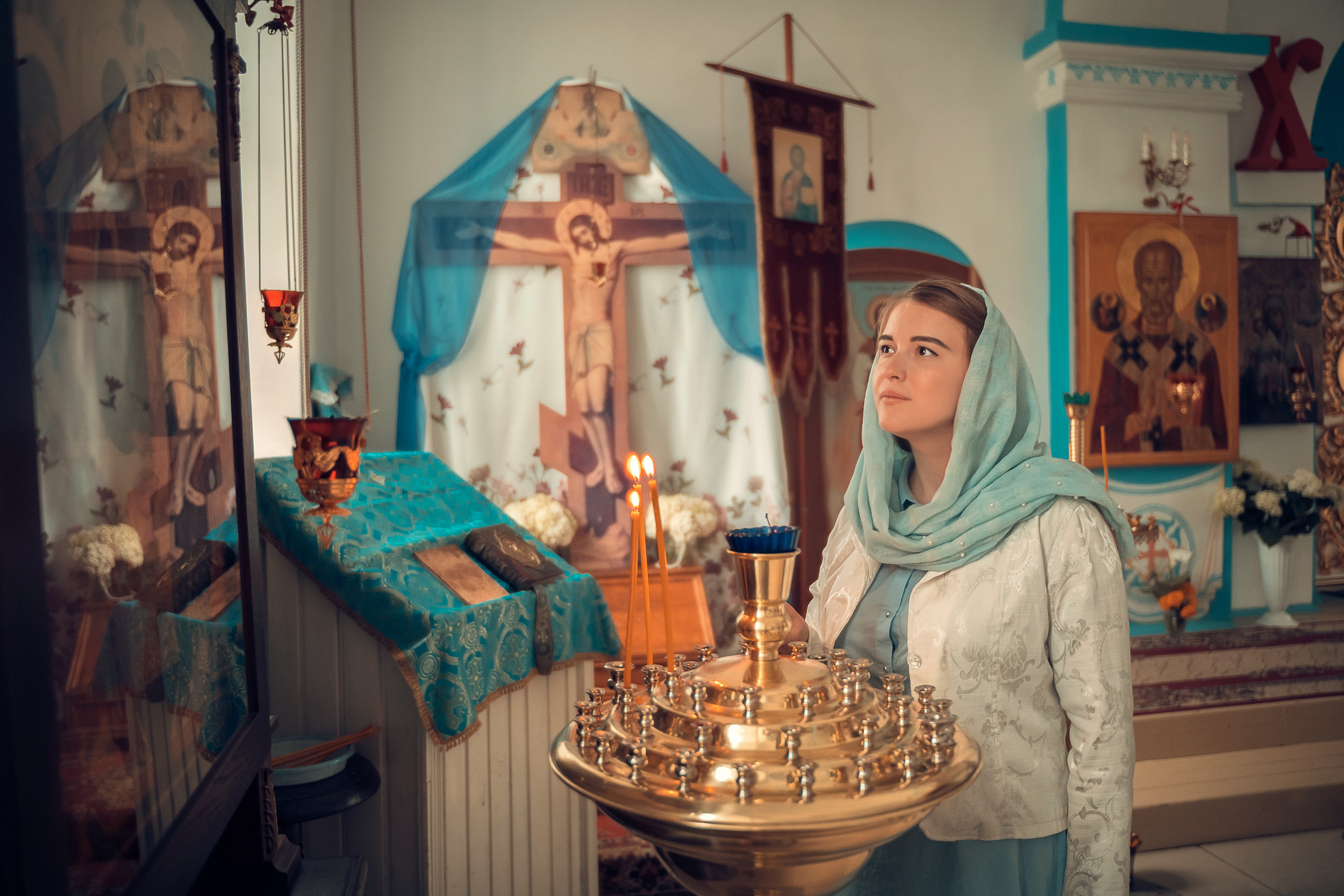 Семейная съемка в Казанском храме с. Гремячее. Церковный фотограф Севастополь