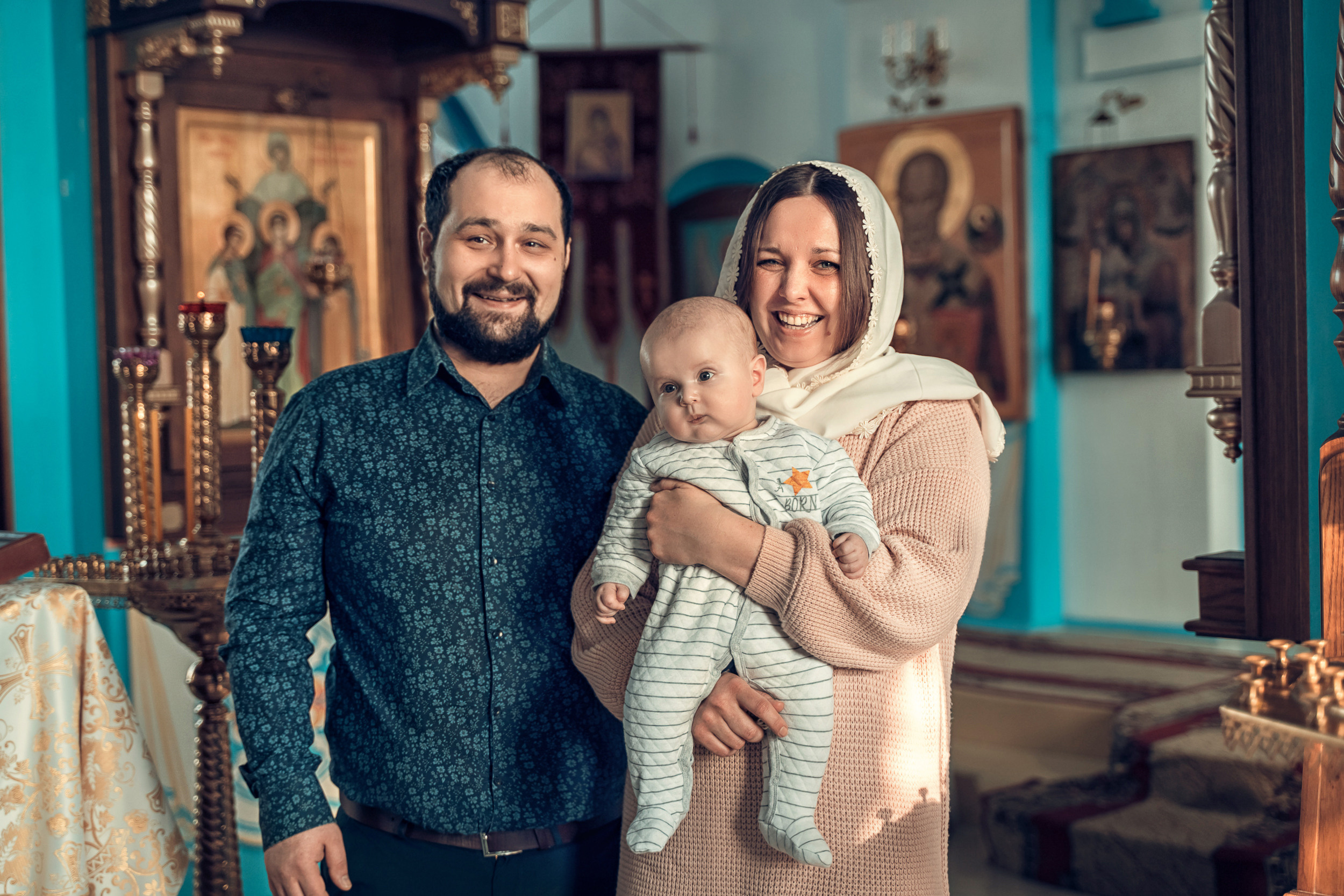 Крещение в Казанском храме с. Гремячее. Церковный фотограф Севастополь