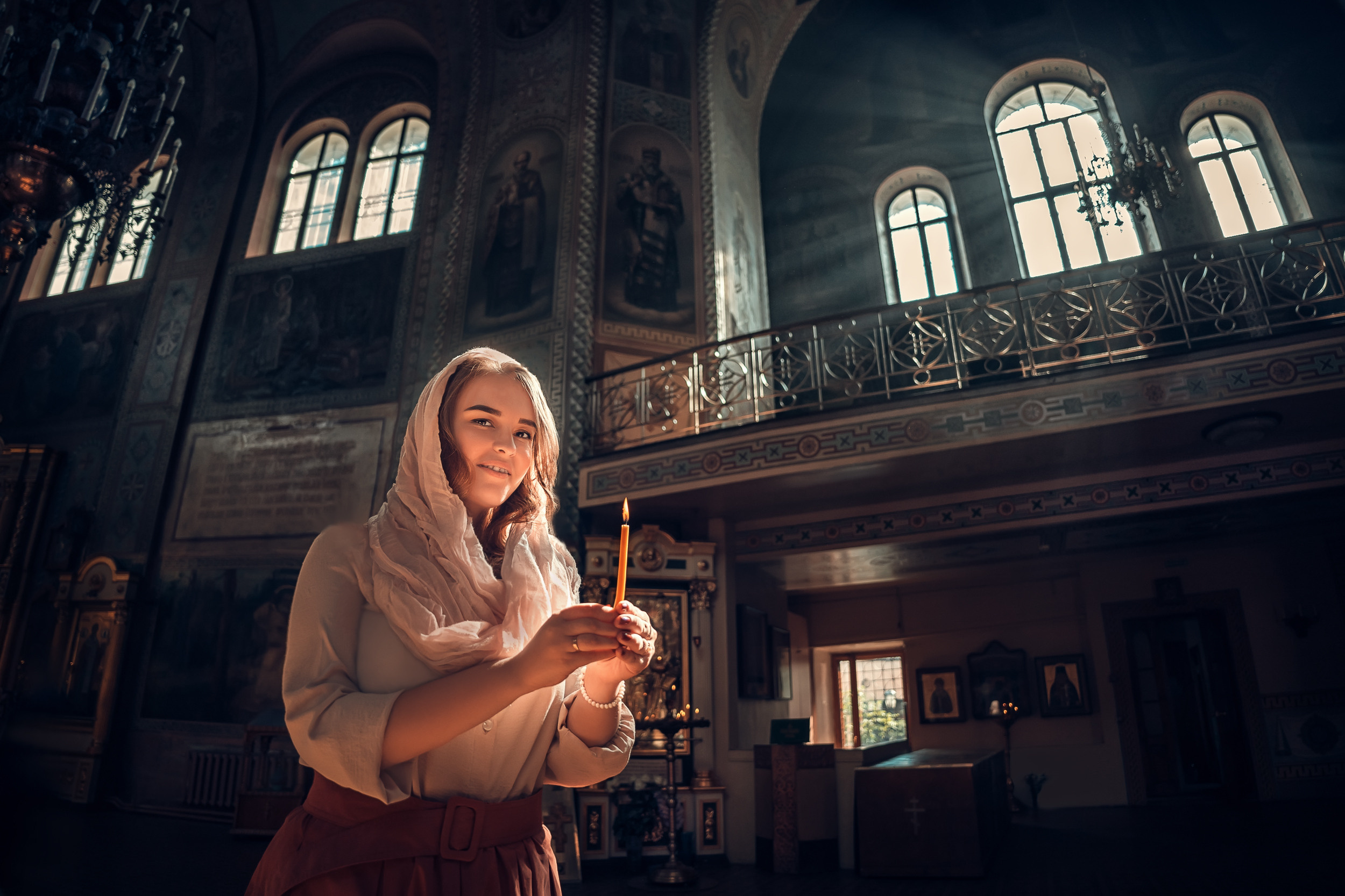 Женская православная съемка в храме Сергея Радонежского г. Тула. Церковный фотограф Севастополь