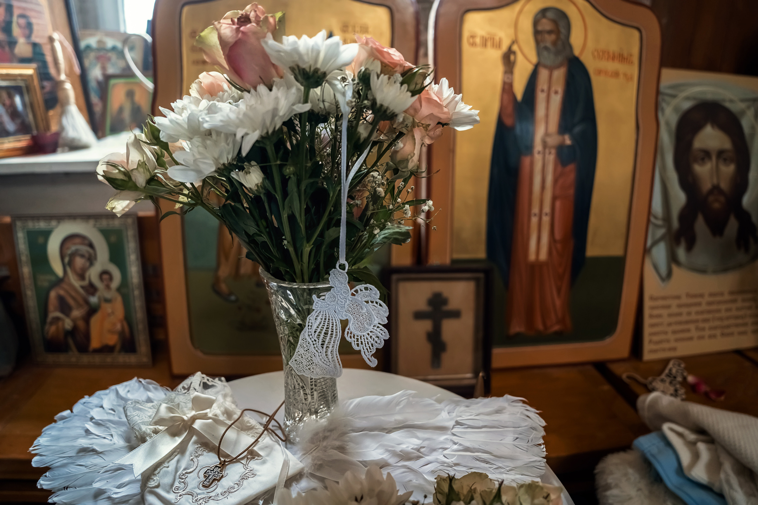 Крещение в храме Смоленской иконы Божией Матери с. Холтобино. Церковный фотограф Севастополь