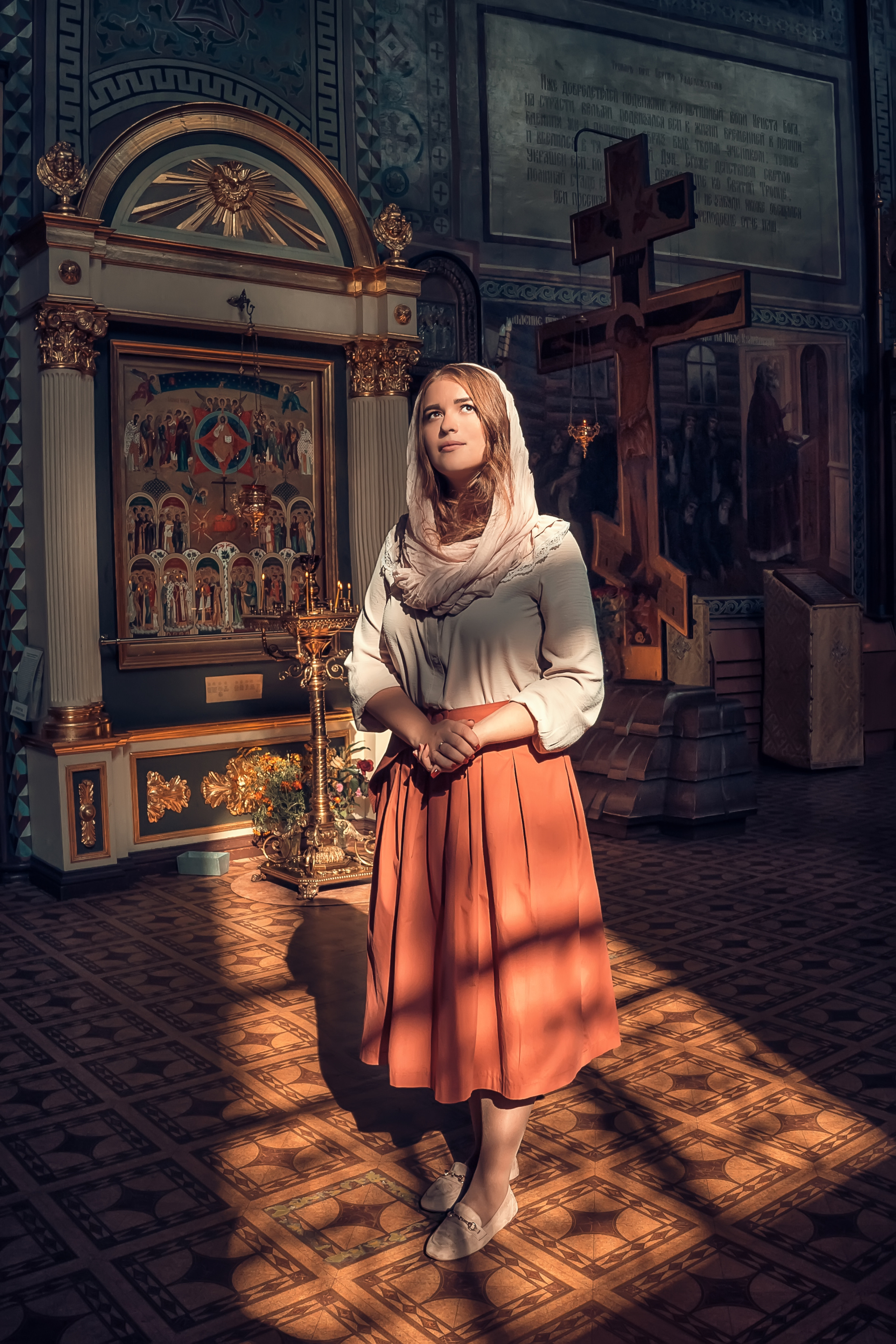 Женская православная съемка в храме Сергея Радонежского г. Тула. Церковный фотограф Севастополь