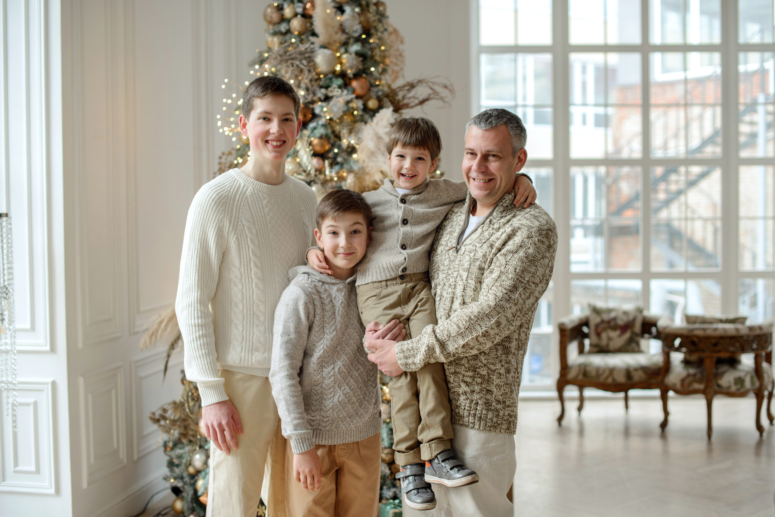 Family , Studio photo shoot at Christmas time