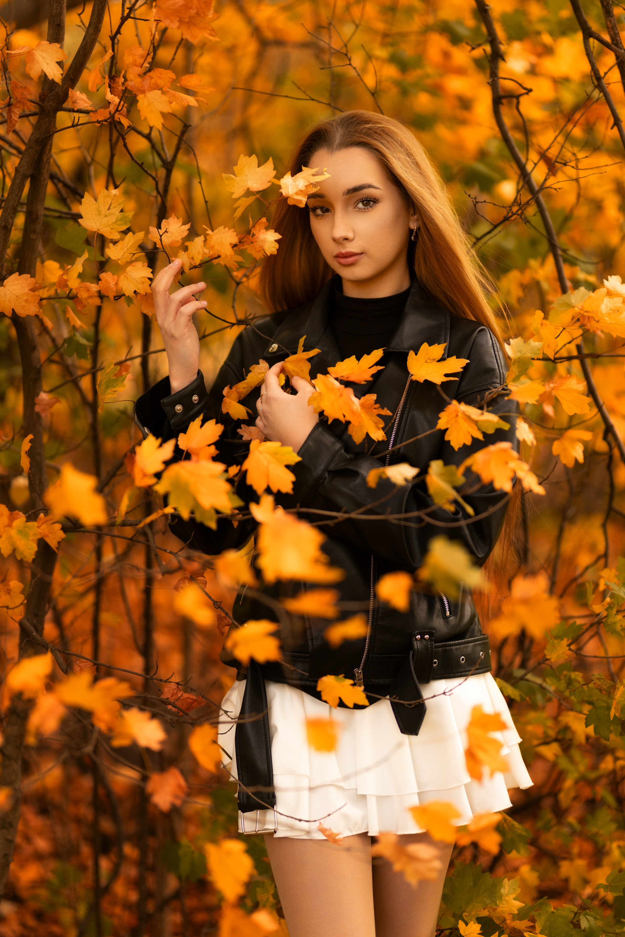 Осенний фотосет с Полиной в парке в формате «Я красивая». Дмитрий Шульгин, портретный фотограф в Воронеже