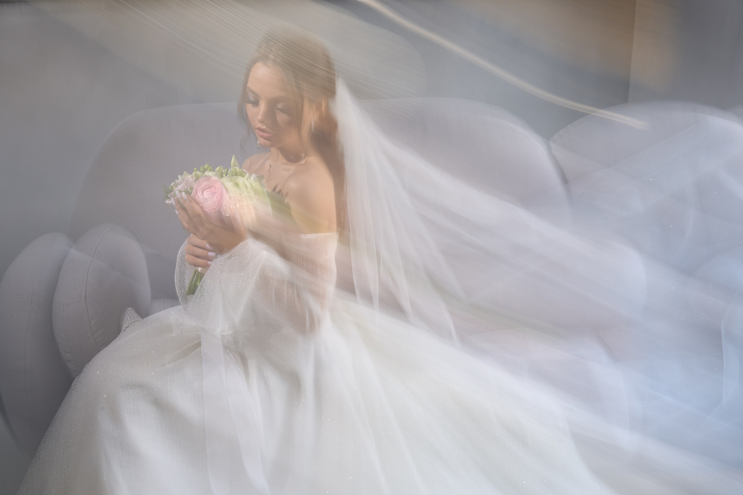 Свадебная съёмка в фотостудии