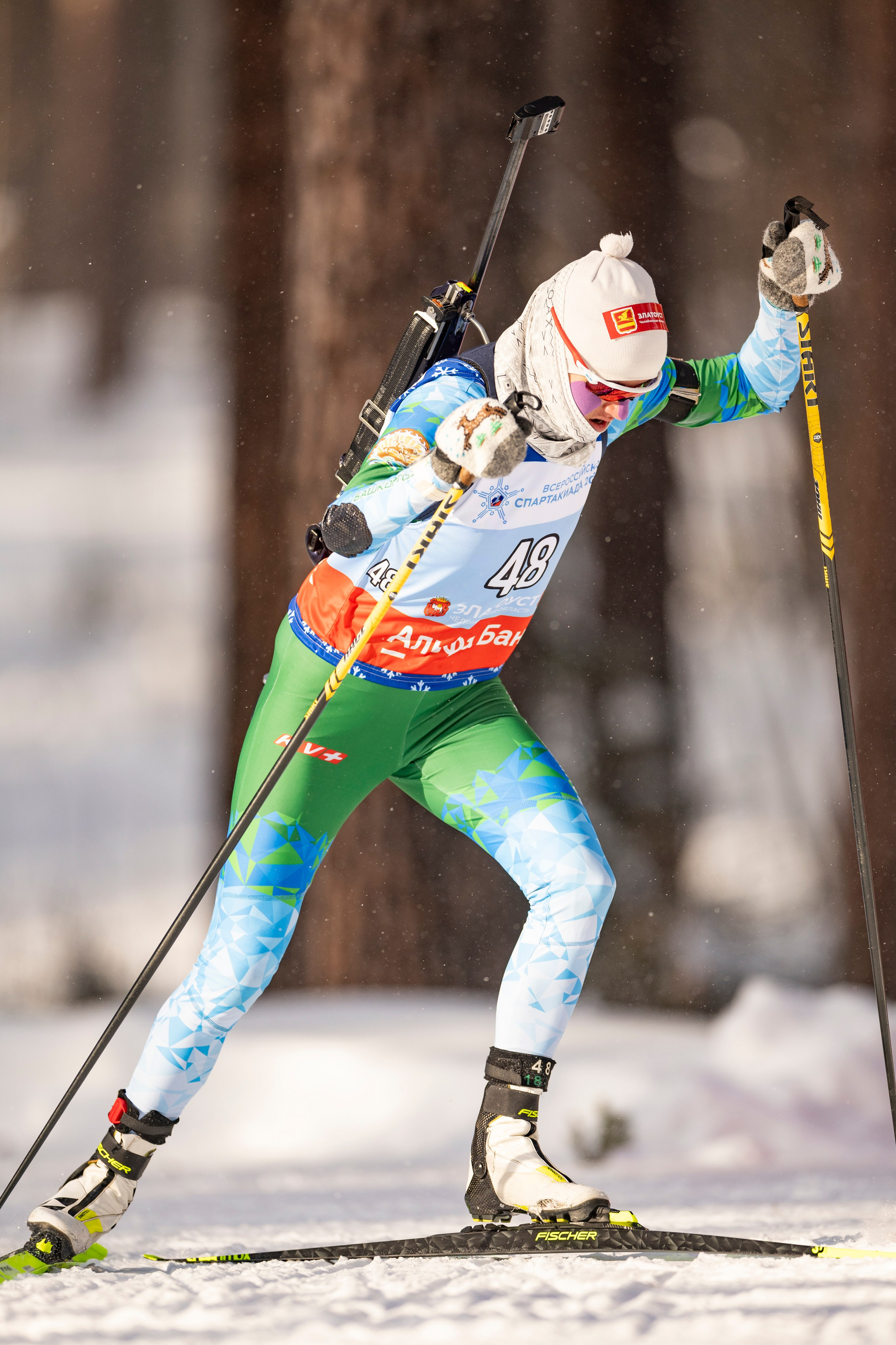 Всероссийская спартакиада. Гонка преследования женщины. Спортивный репортажный фотограф Казань Нафис Сиразетдинов