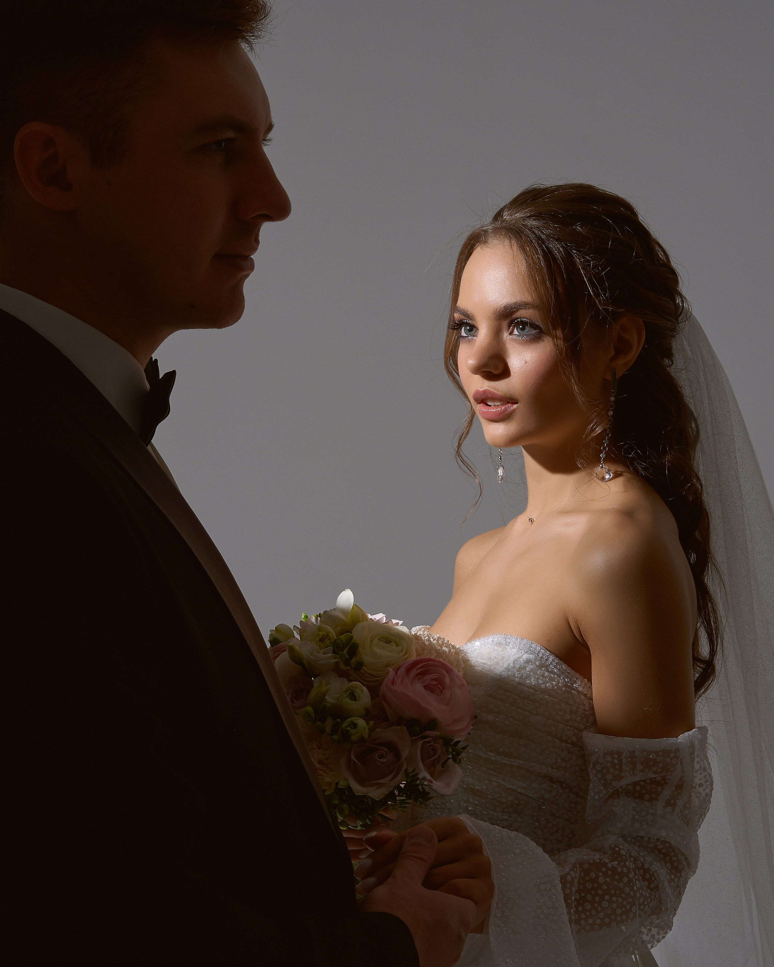 Свадебная съёмка в фотостудии