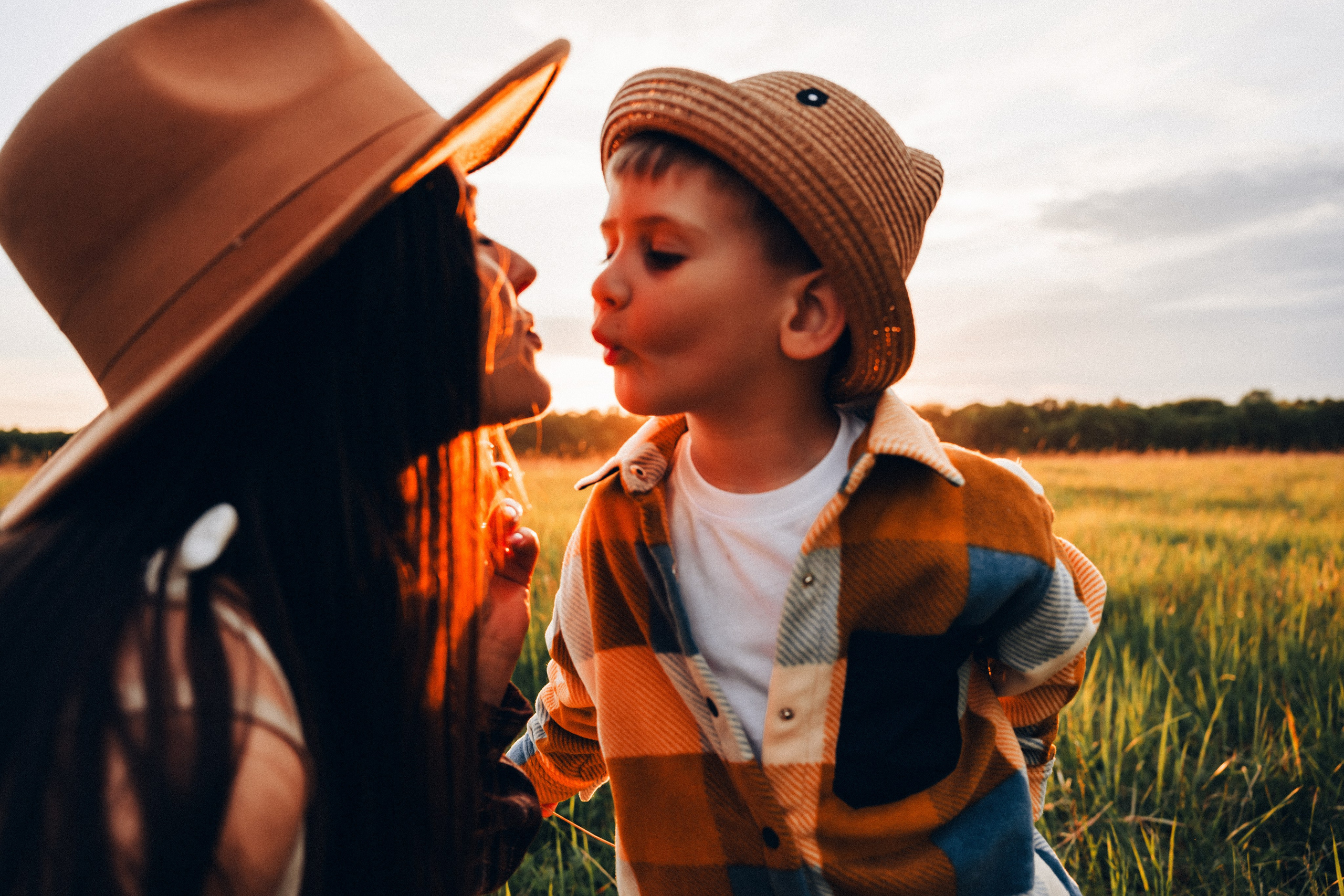 Семейная съемка на закате
