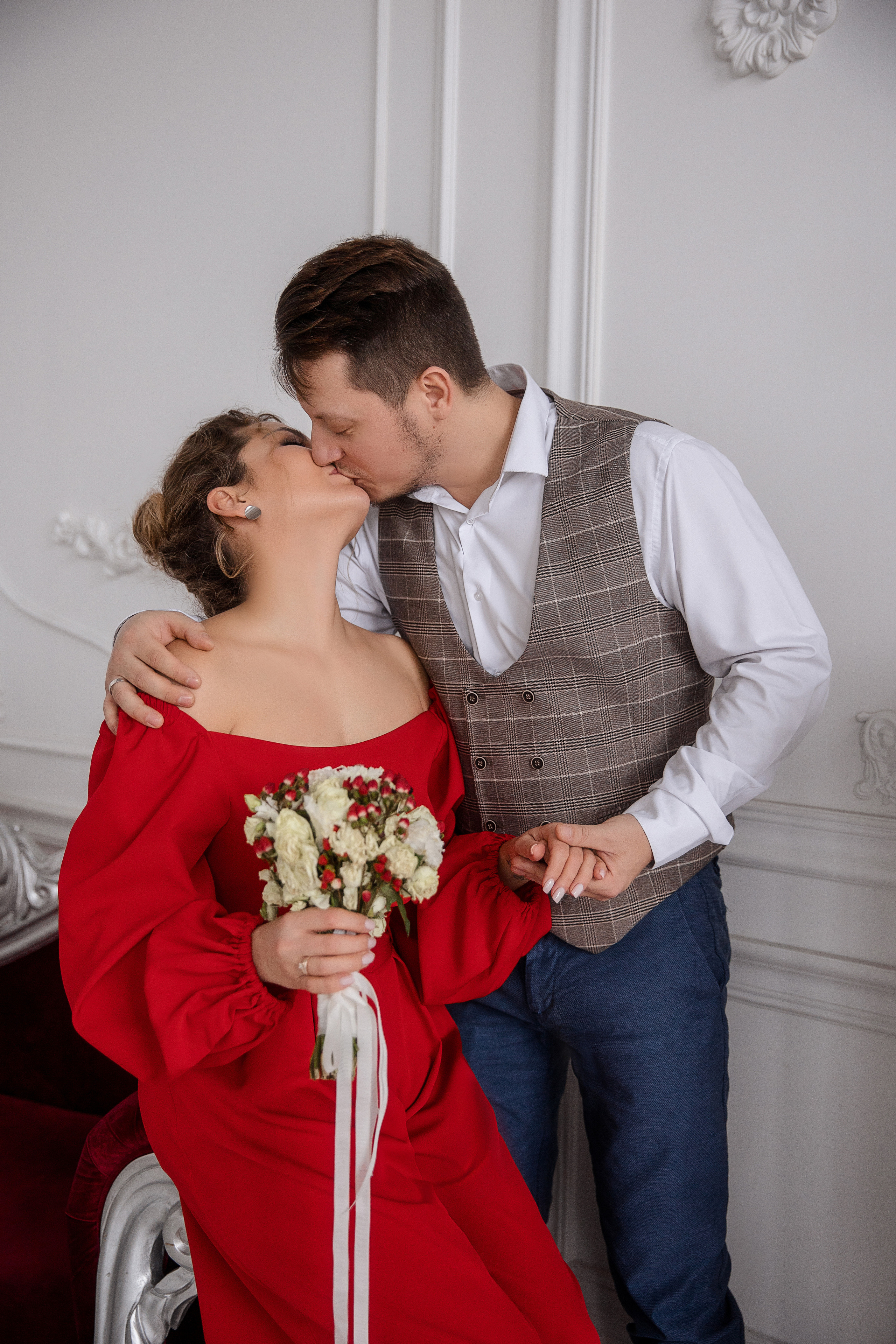 Студийная фотосессия после свадьбы. Татьяна, Иван, Егор. Семейный и детский фотограф в Москве Вера Ускова