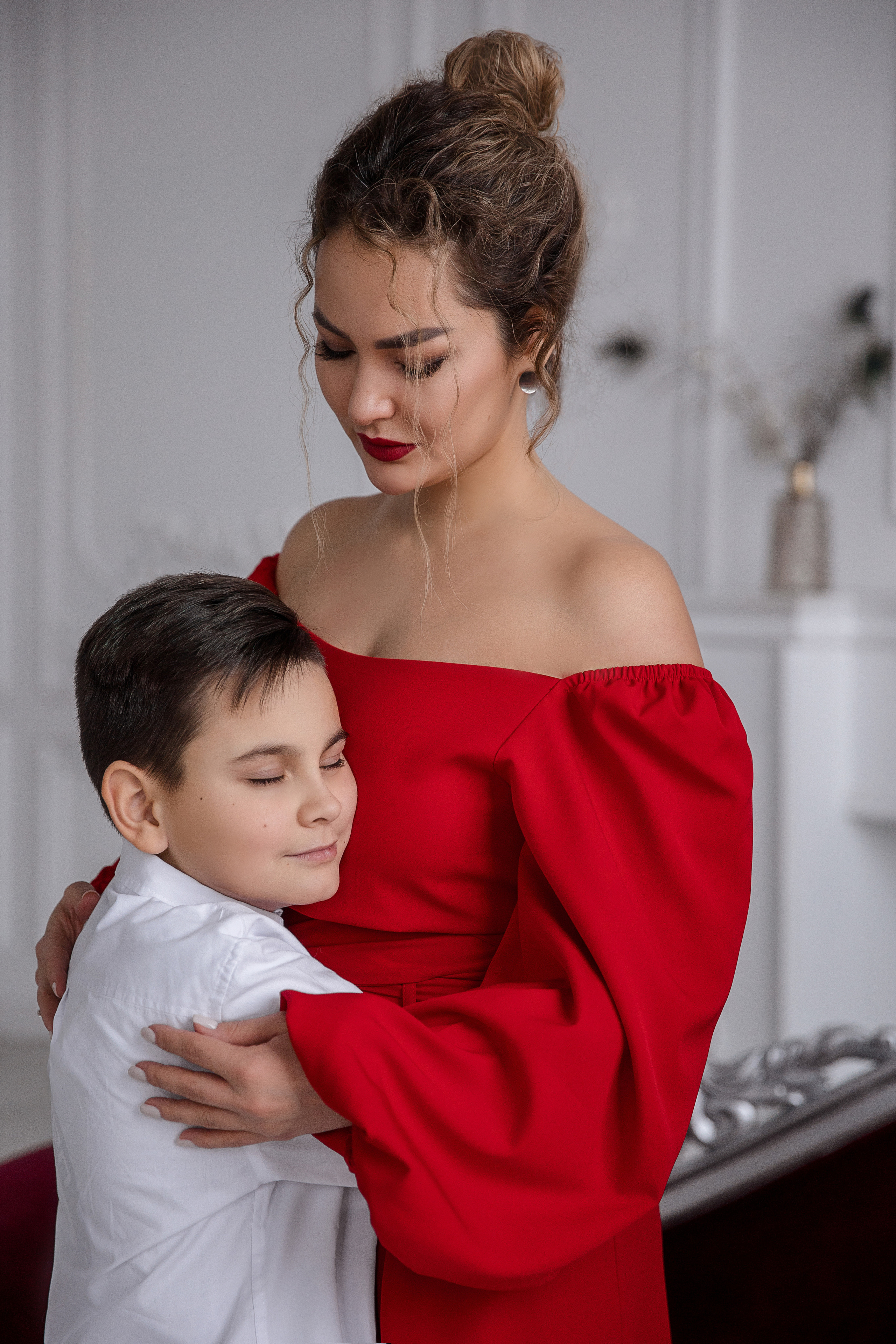 Студийная фотосессия после свадьбы. Татьяна, Иван, Егор. Семейный и детский фотограф в Москве Вера Ускова