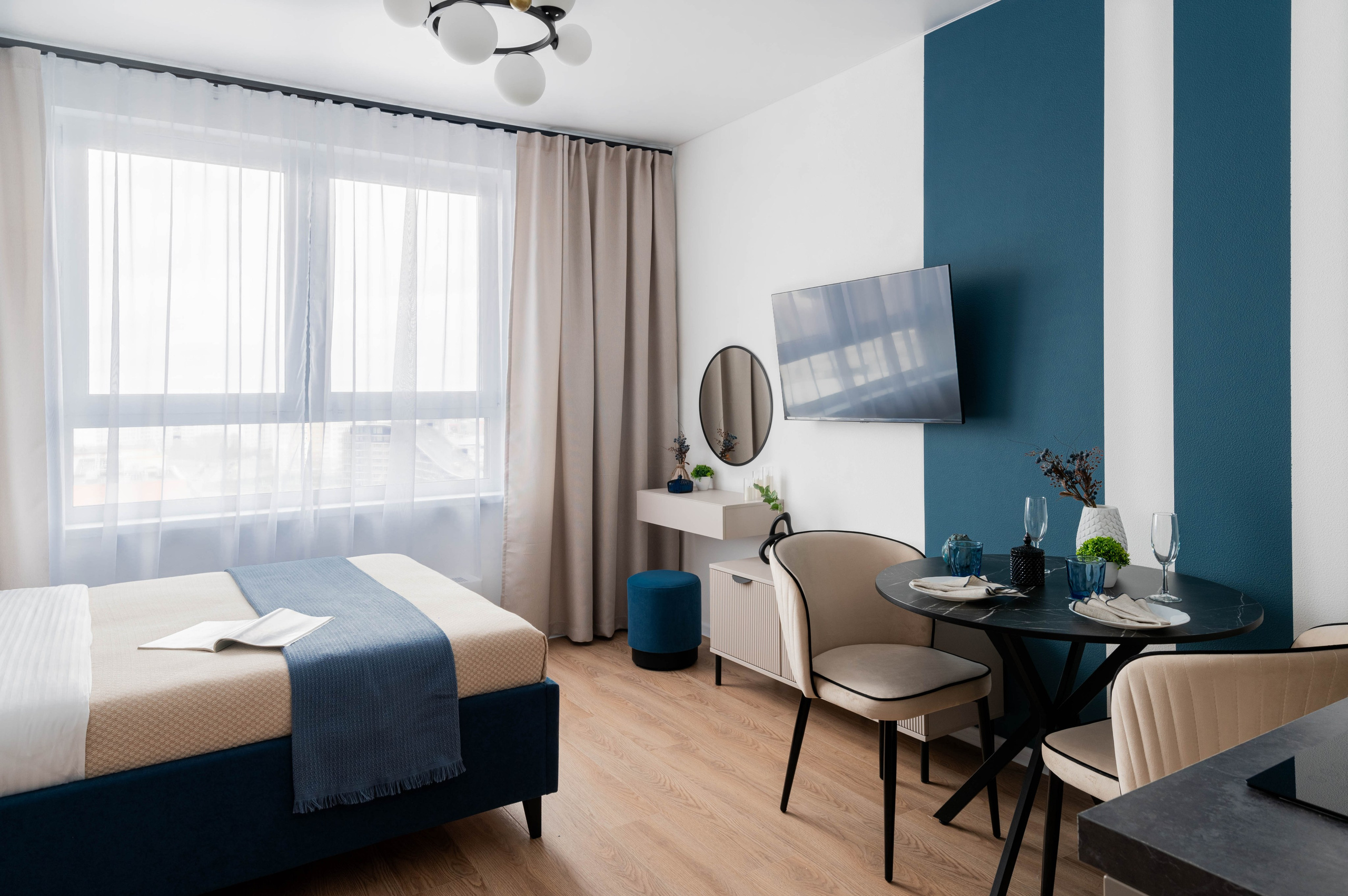 Съемка студии для посуточной аренды ЖК «Волга Парк». Интерьерный фотограф в Ярославле. Вероника Лазыкина