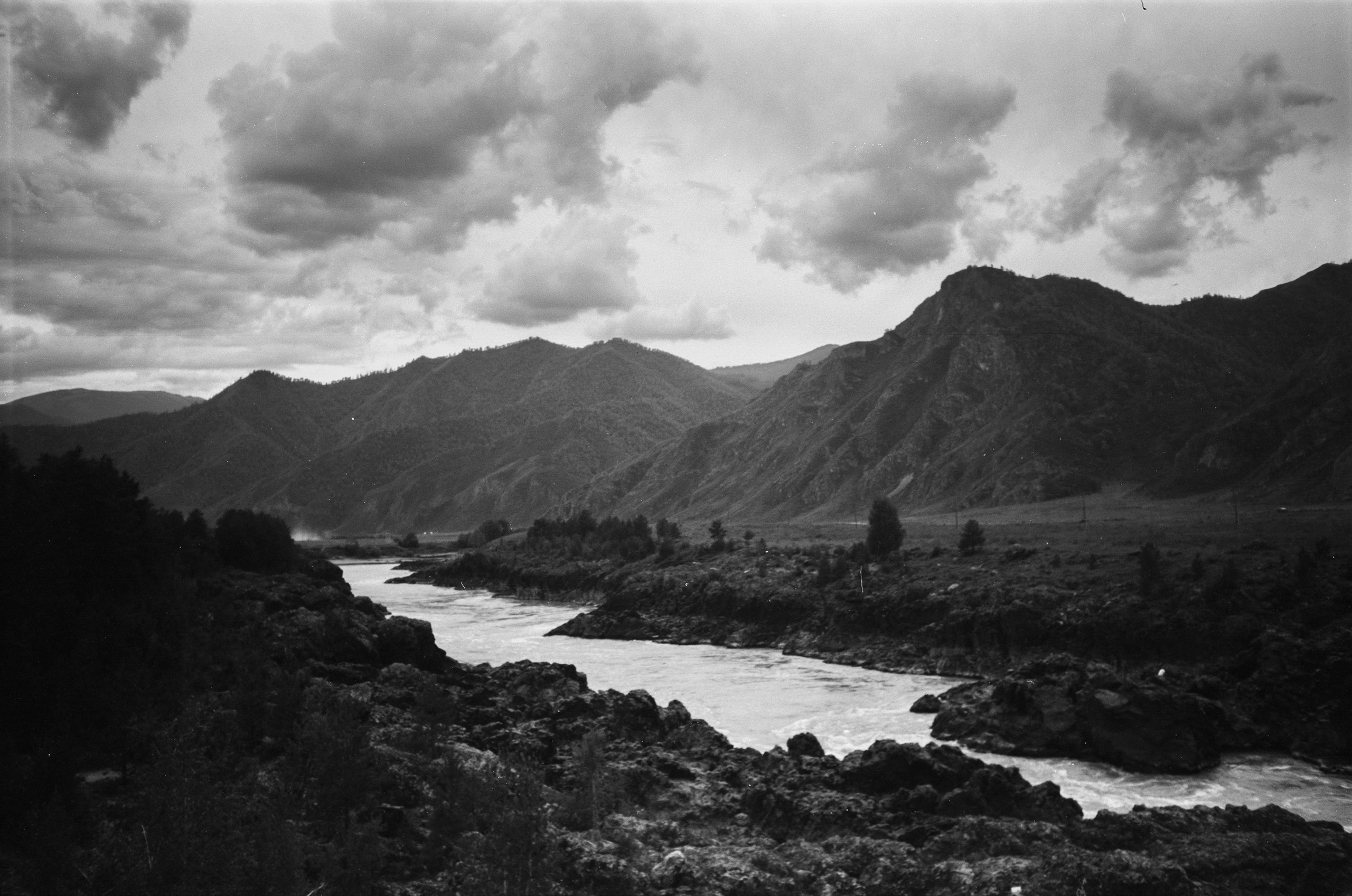 Ороктойский мост на черно-белую пленку