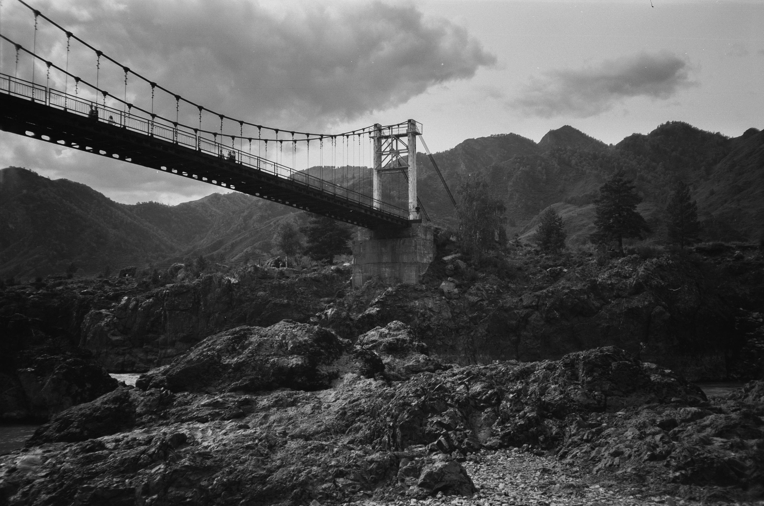 Ороктойский мост на черно-белую пленку