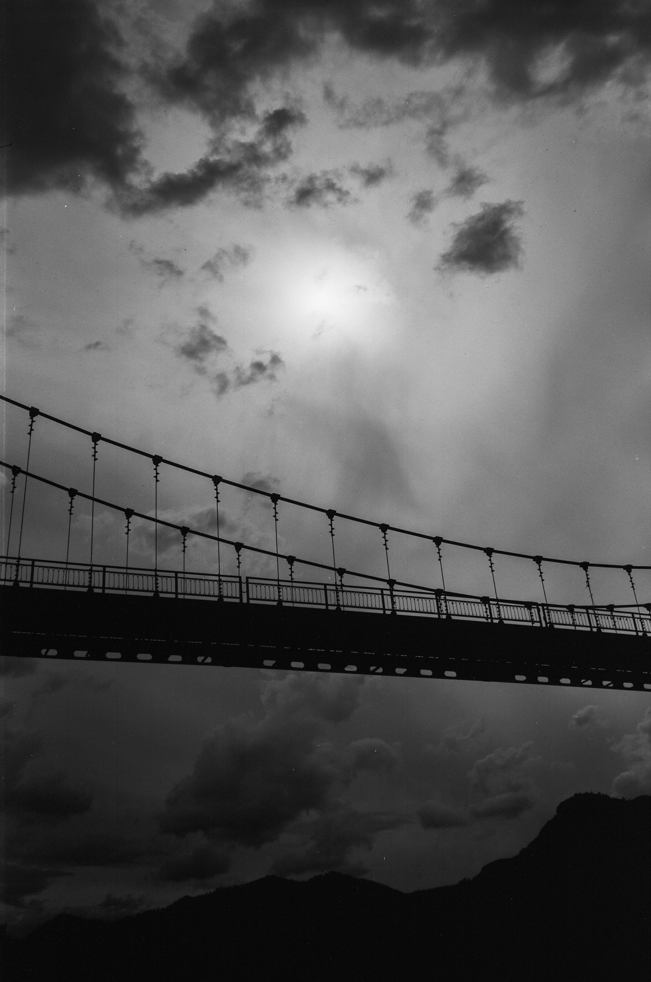 Ороктойский мост на черно-белую пленку