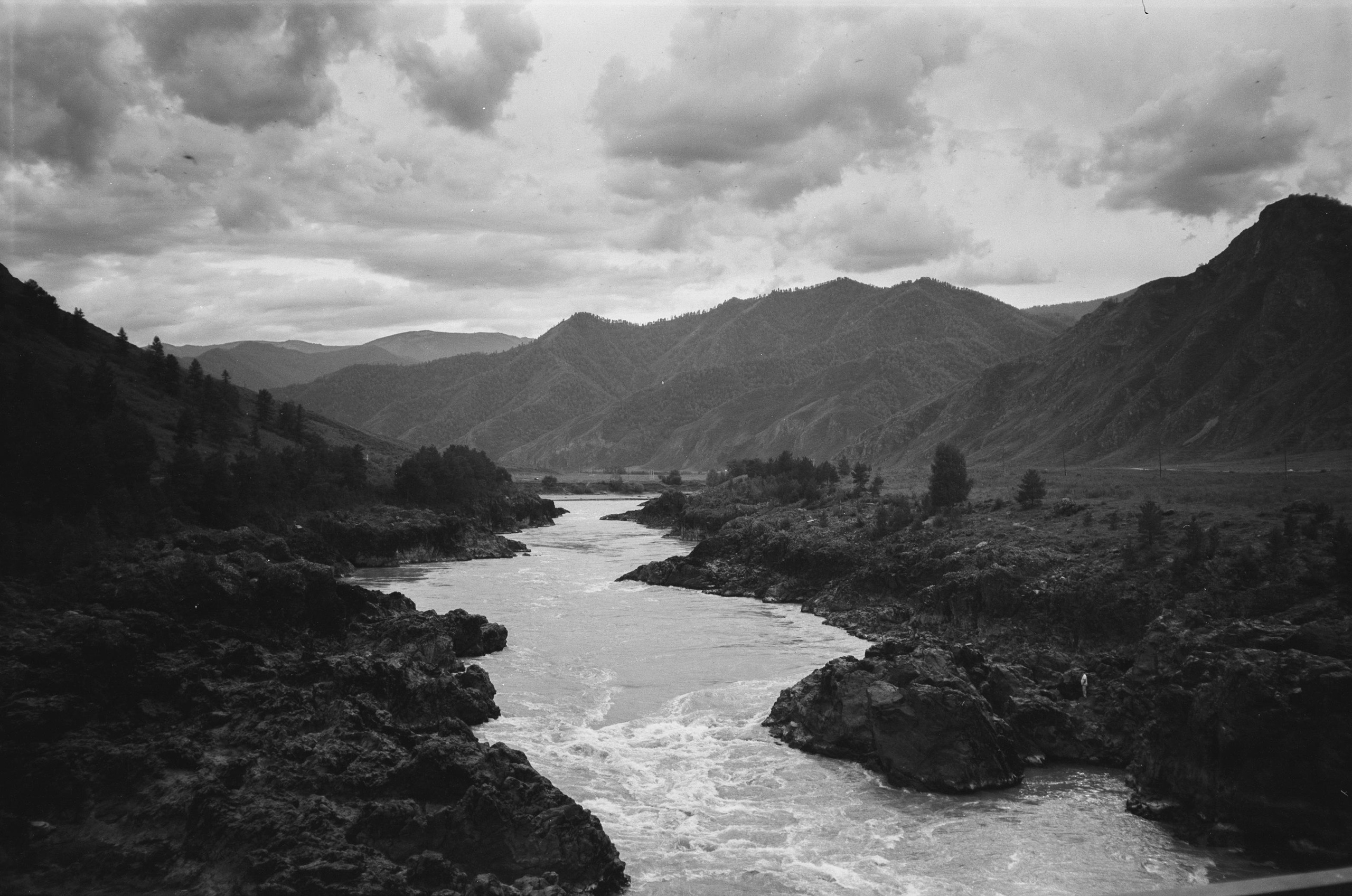 Ороктойский мост на черно-белую пленку